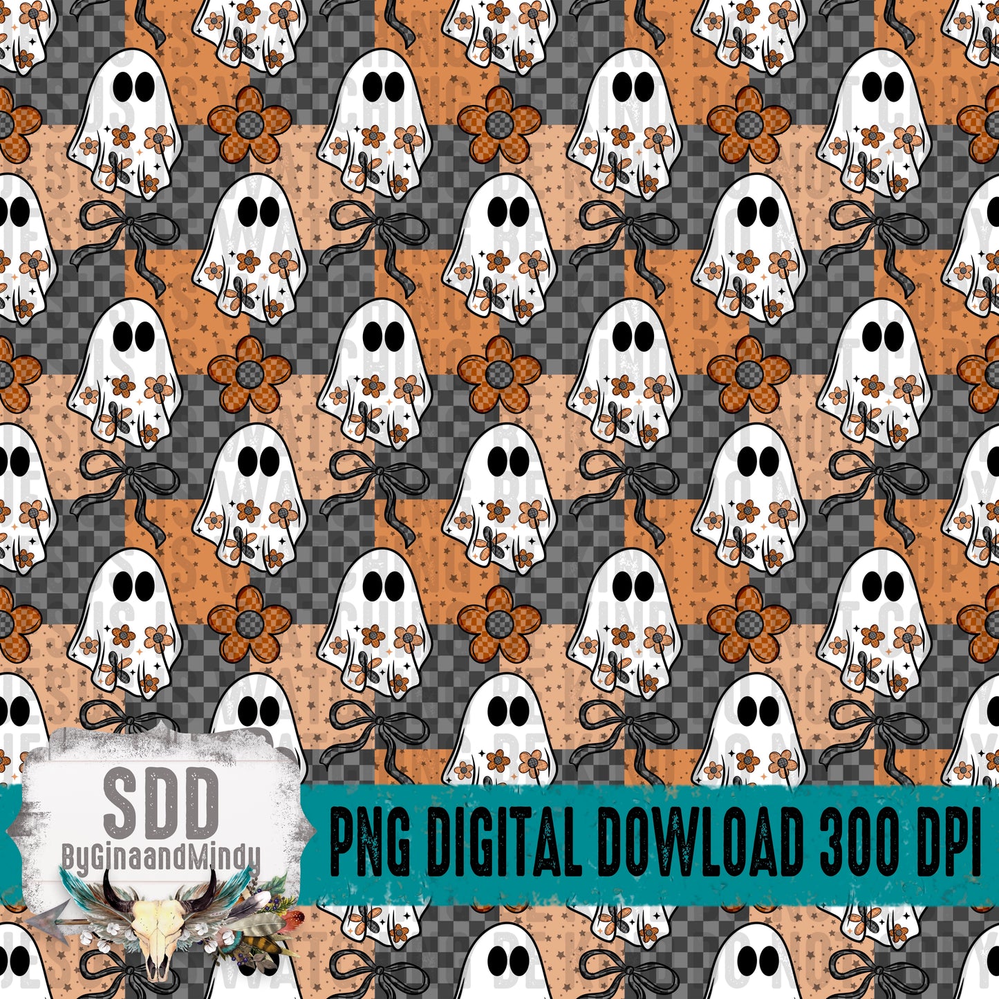 Retro Ghost Seamless Bundle