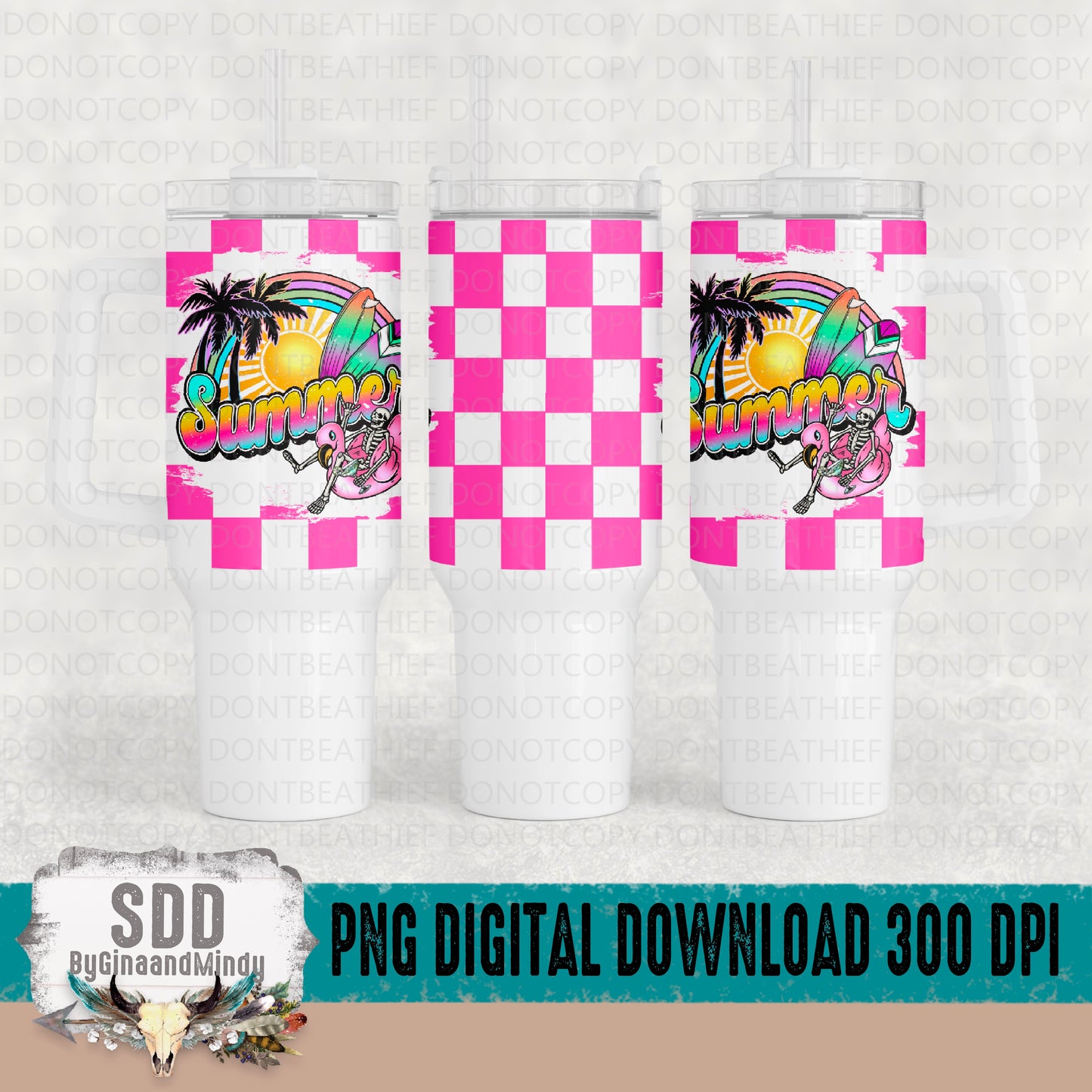 Retro Summer Vibes 40oz Tumbler