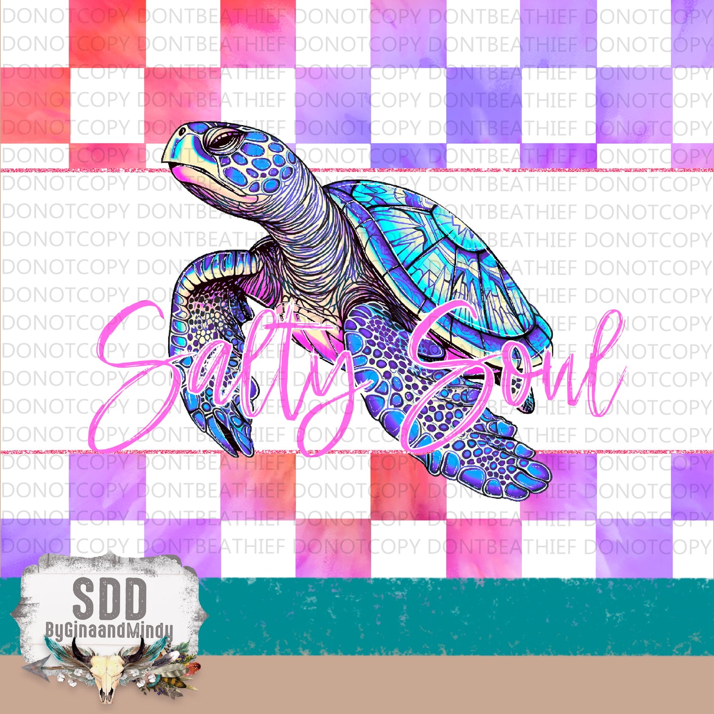 Salty Sea Turtle 20oz Tumbler