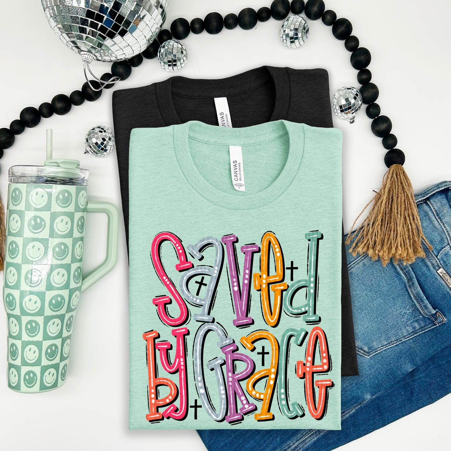 Saved by Grace Doodle Letters