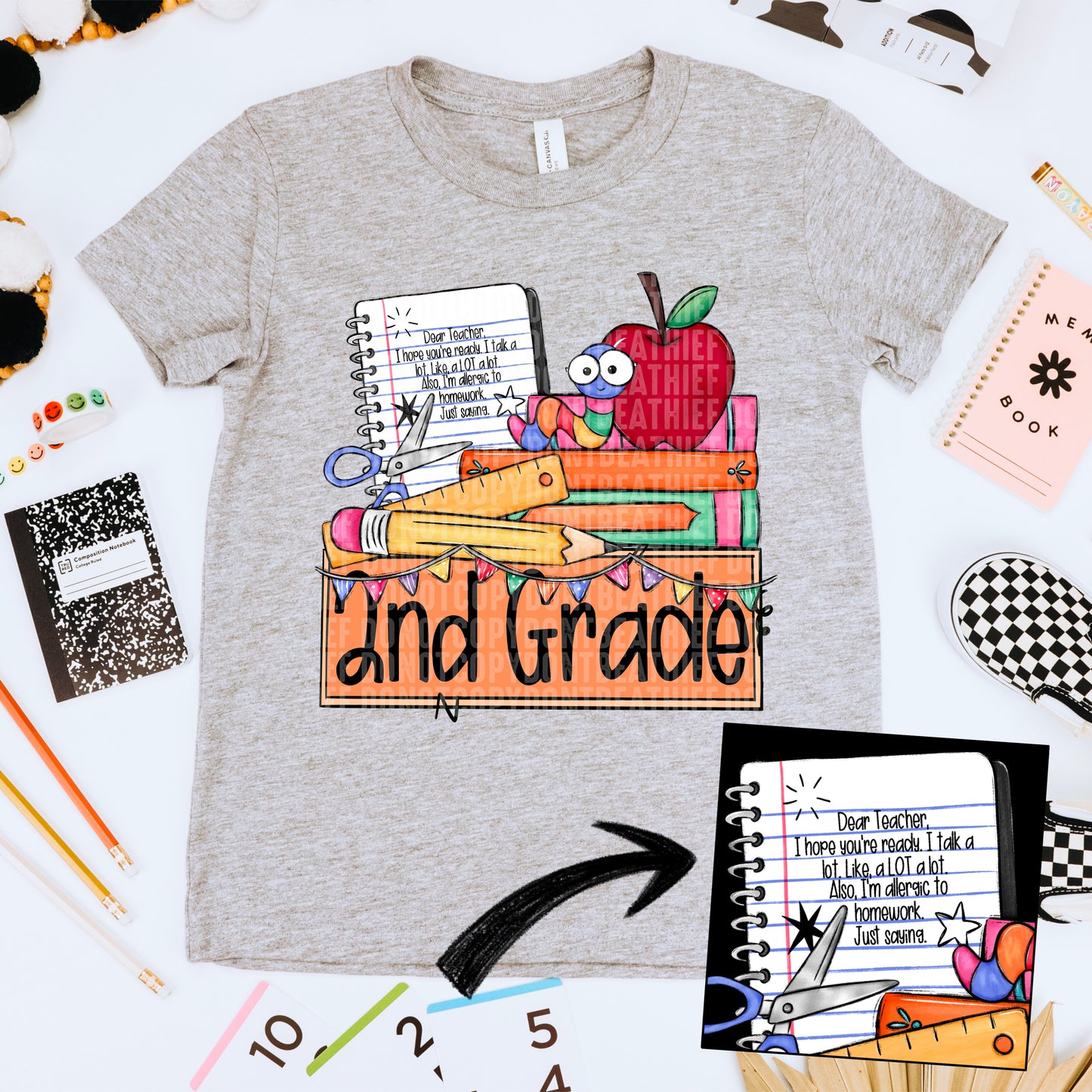 Books & Nameplate; 2nd Grade