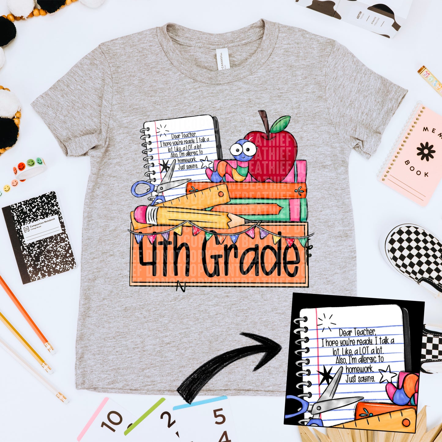 Books & Nameplate; 4th Grade