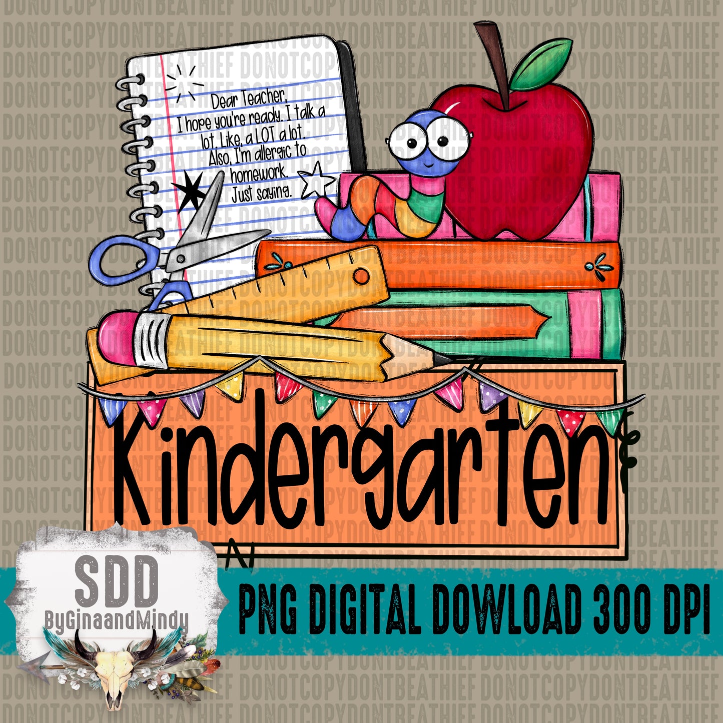 Books & Nameplate; Kindergarten