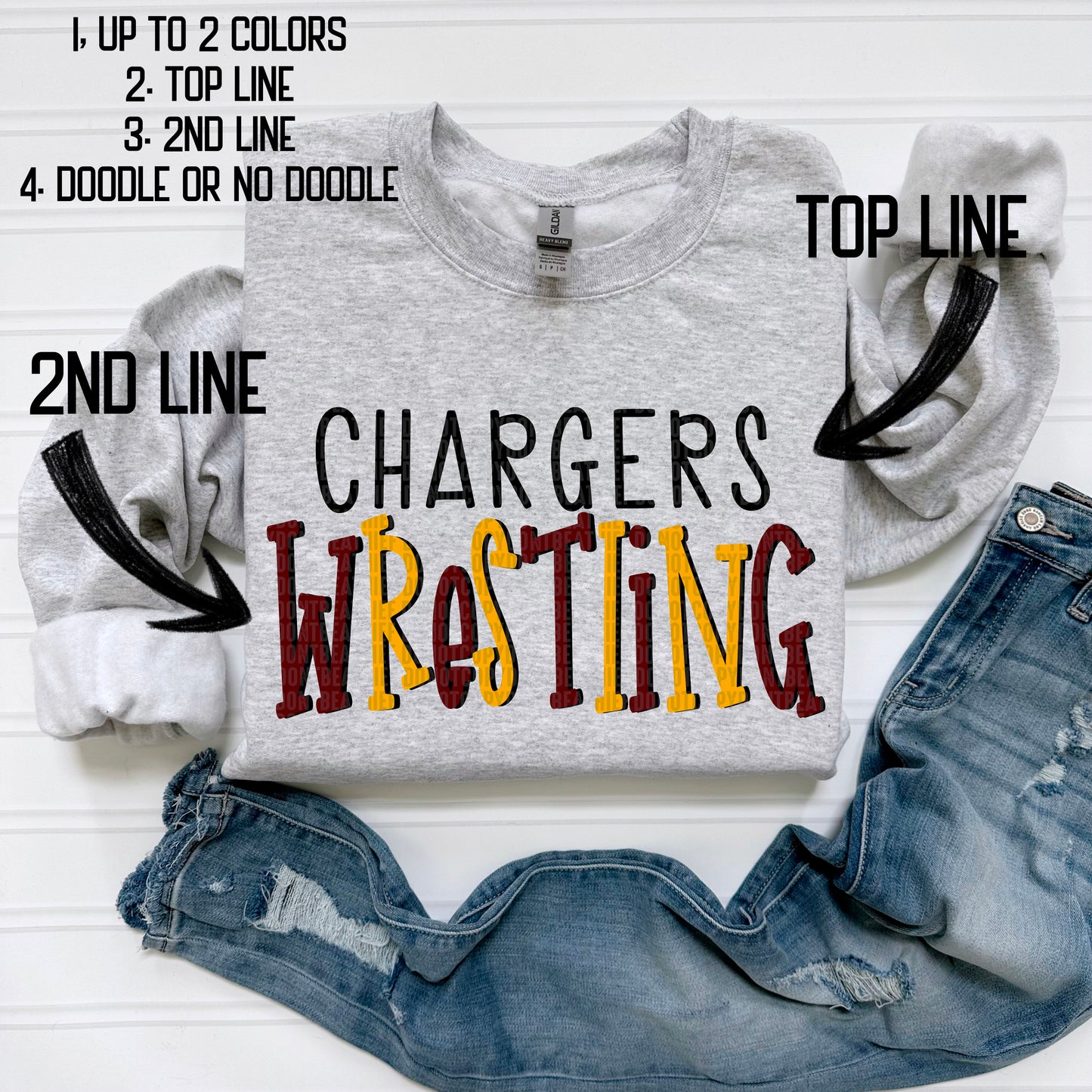School Spirit CUSTOM Doodle Font