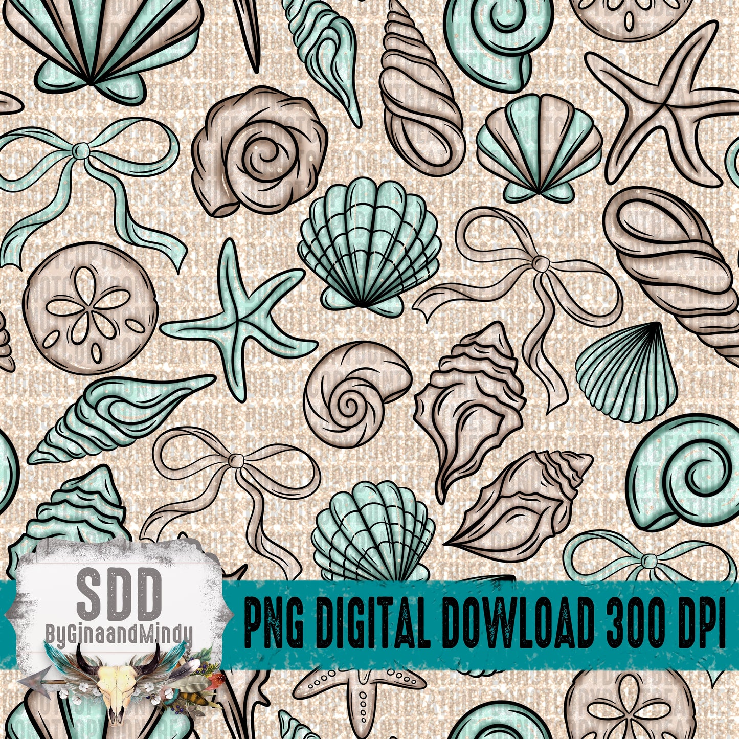 Glitter & Seashells Seamless Bundle
