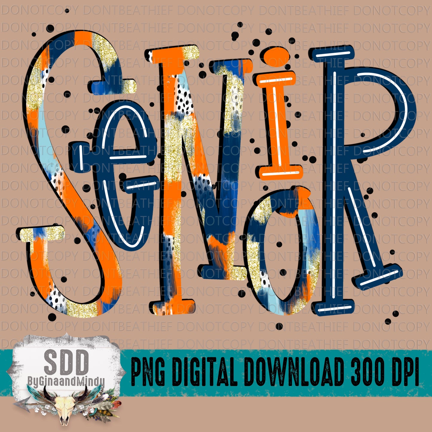 Senior (Orange/Navy)