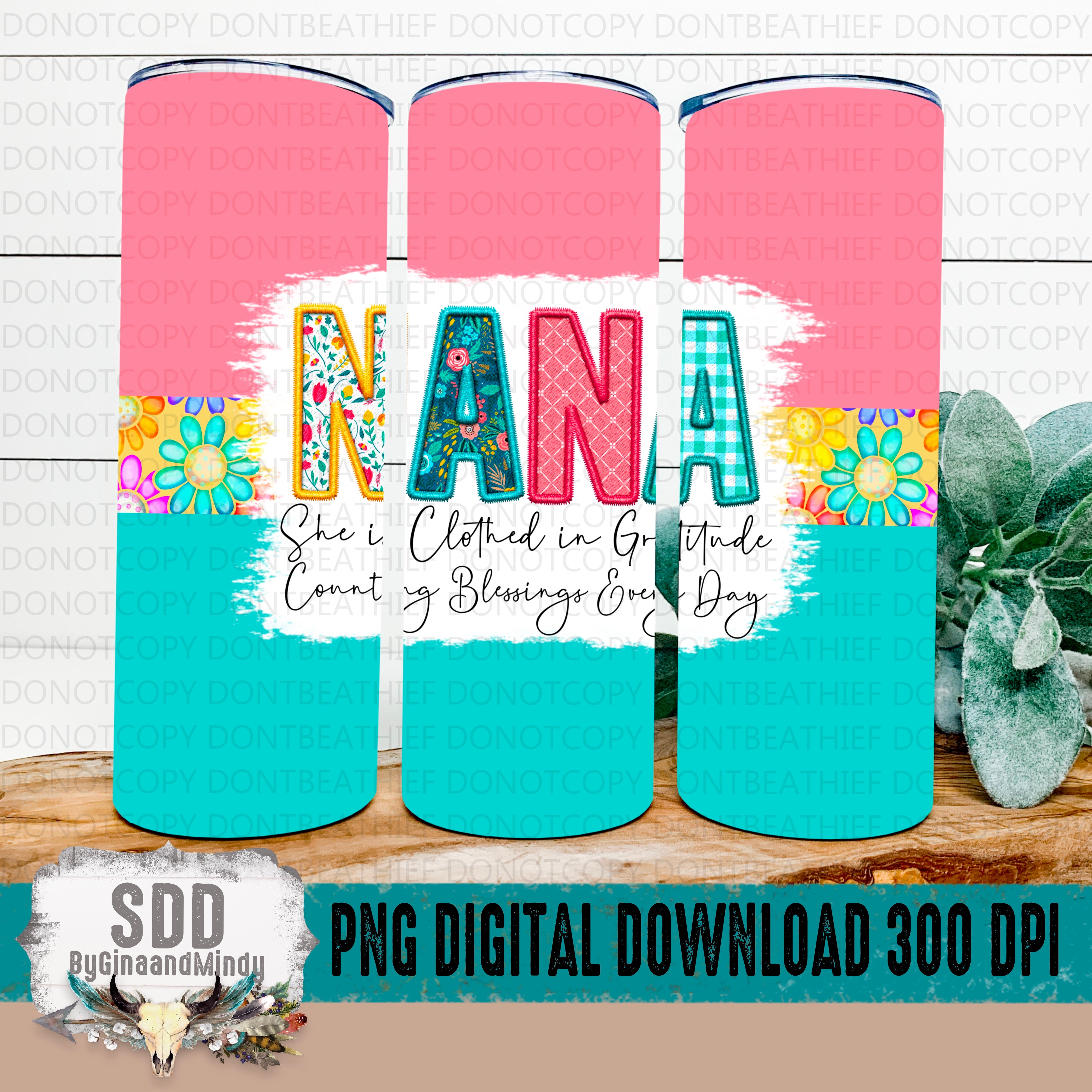 Happy Mothers Day NANA Tumbler 20 oz tasse mince en acier