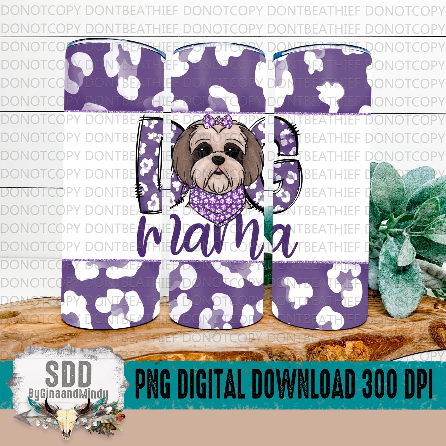 Shih tzu Dog Mama Digital Tumbler
