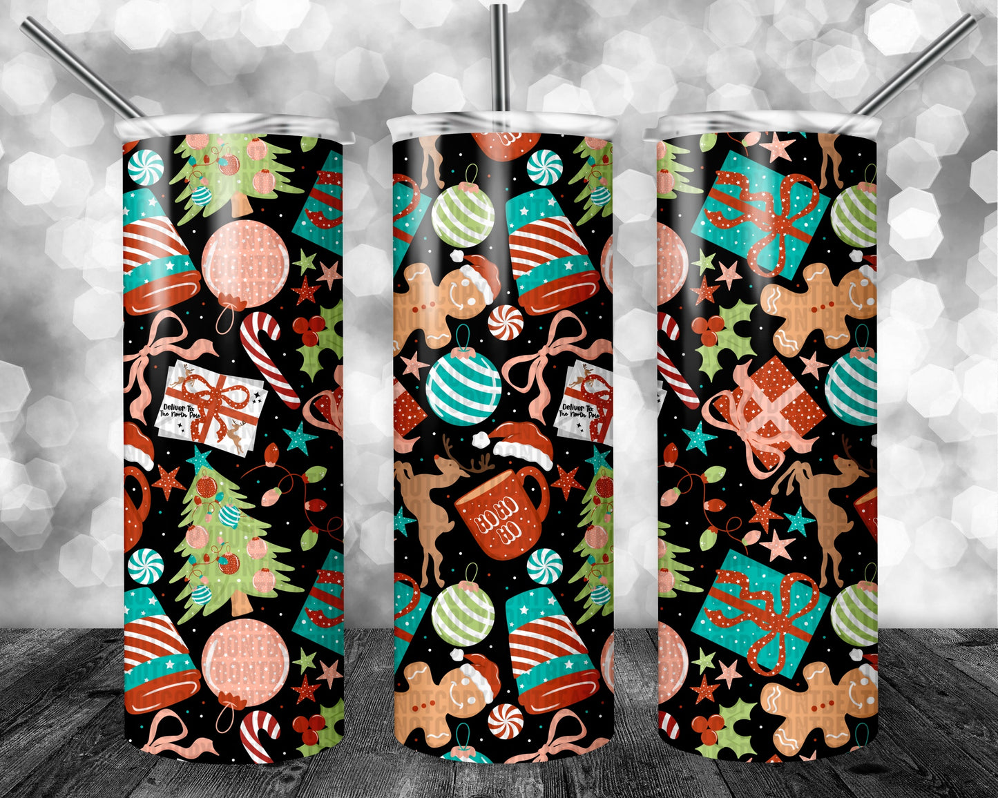 Simple Whimsical Christmas Seamless Bundle