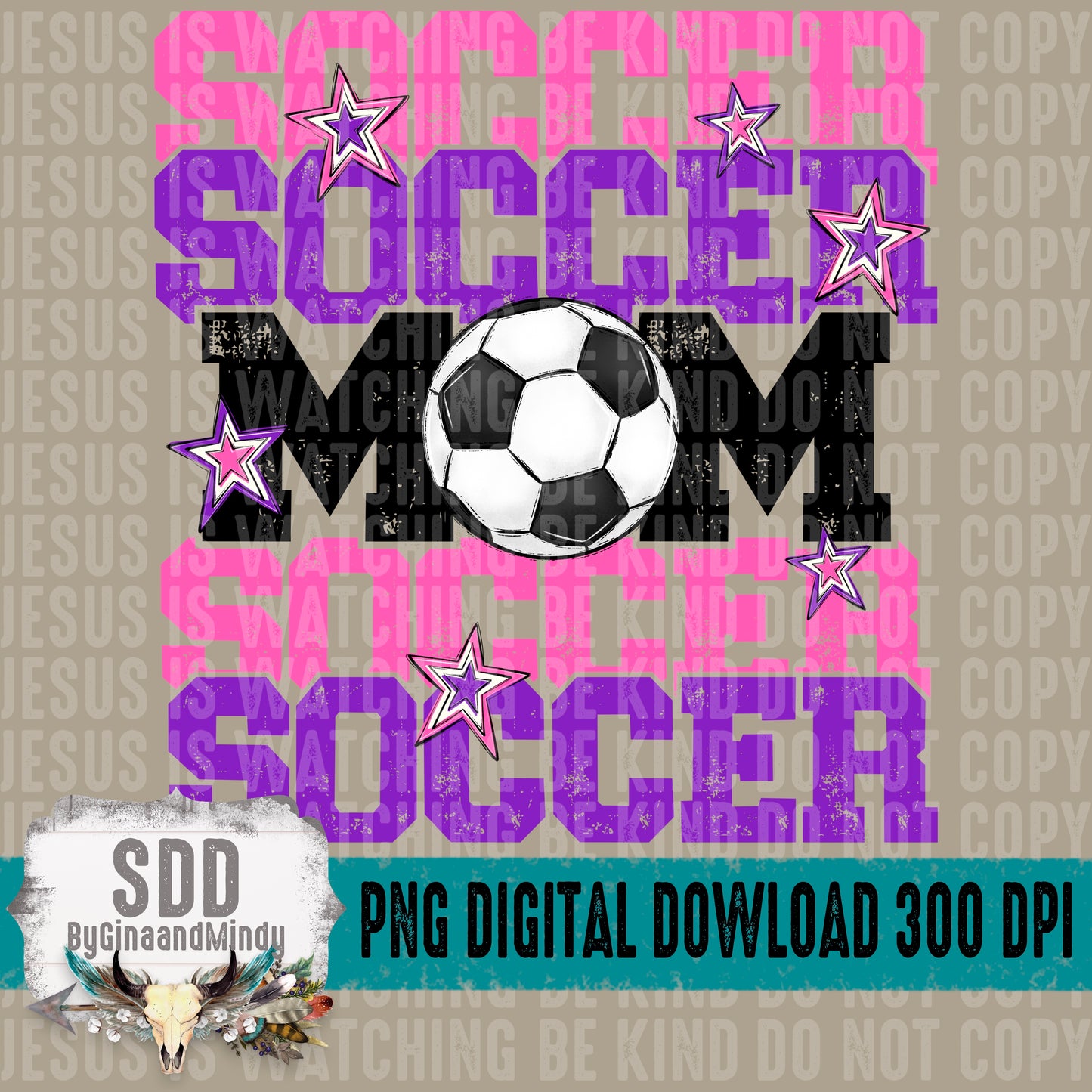Soccer Mom; Pink & Purple