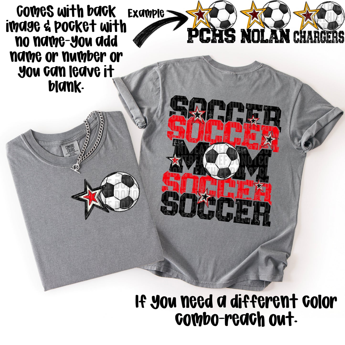 Soccer Mom; Red & Black