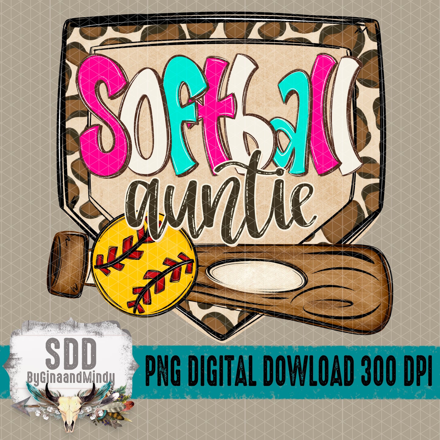 Softball Auntie DIY (Font Used KA-Sadie May Bold)