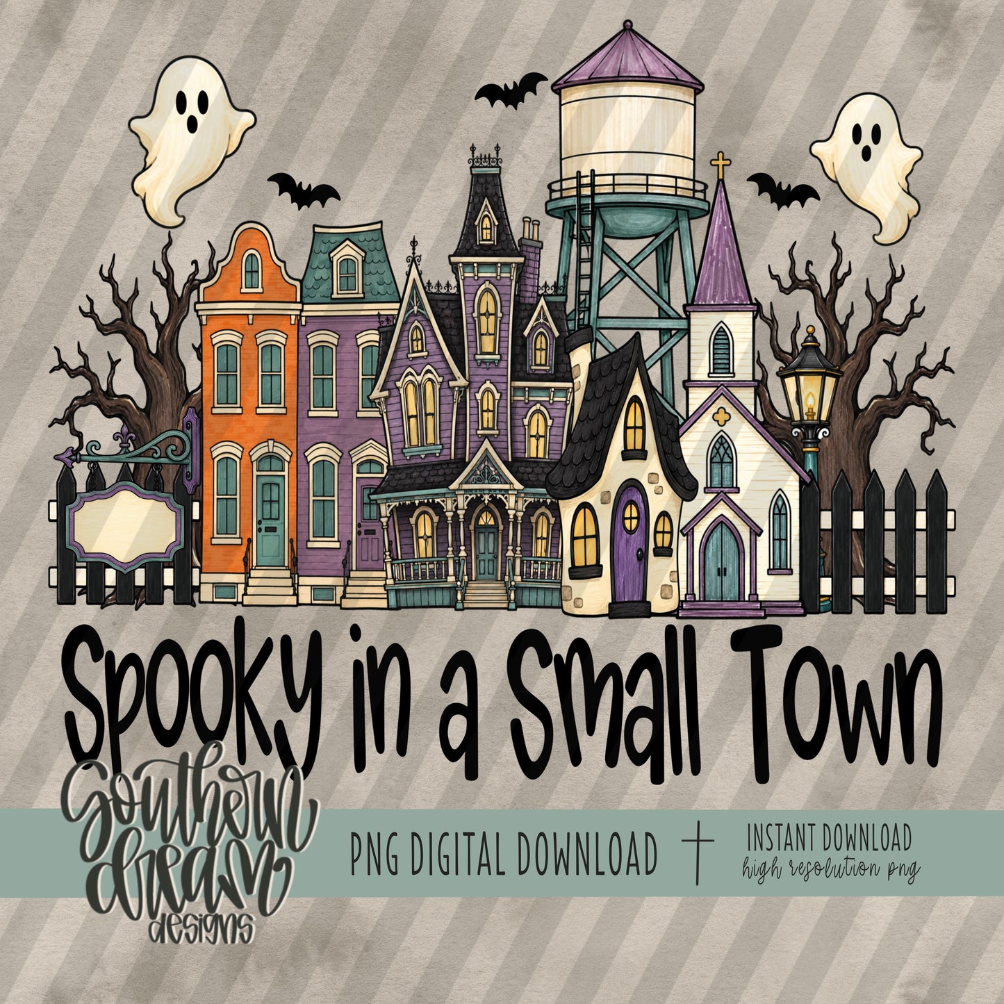 Spooky in a Small Town (Font used-Rainbow Sprinkles)