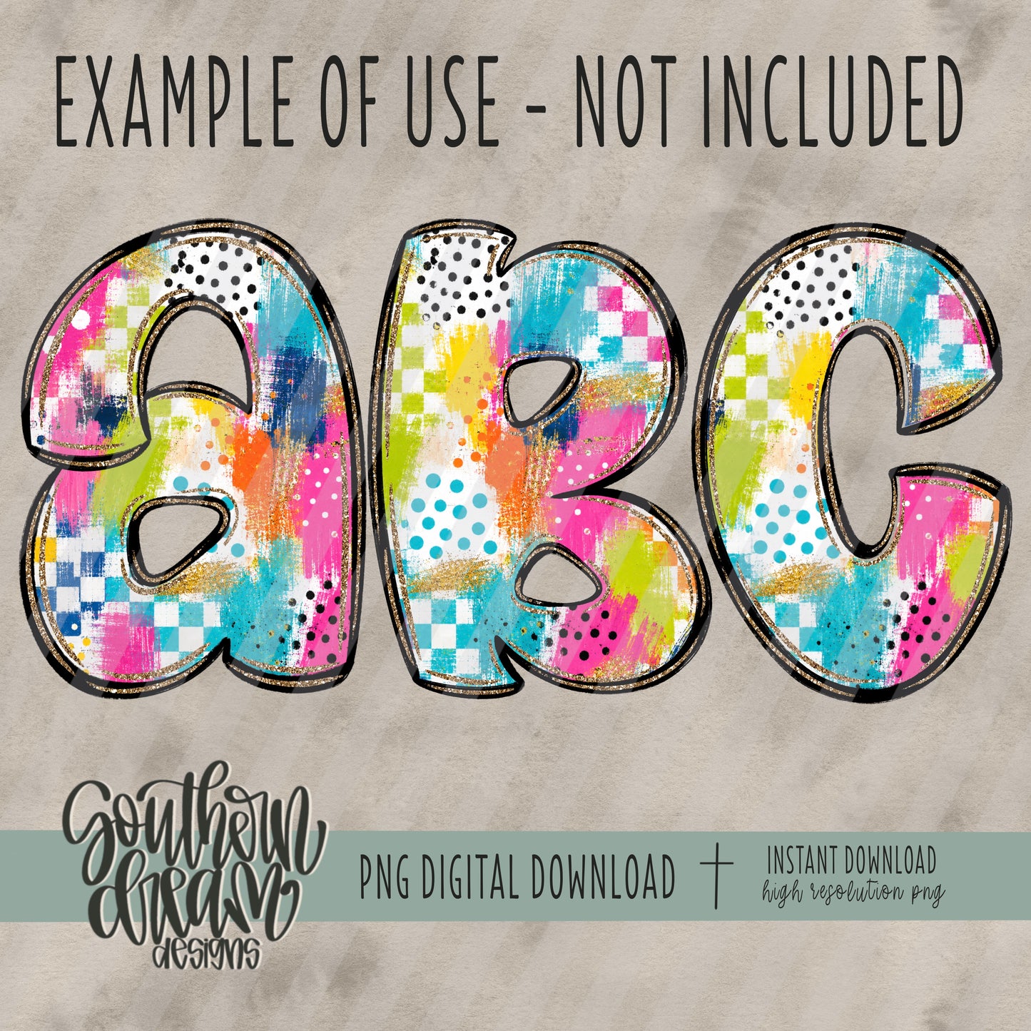Summer Mixed Media Digital Paper (Not Seamless)