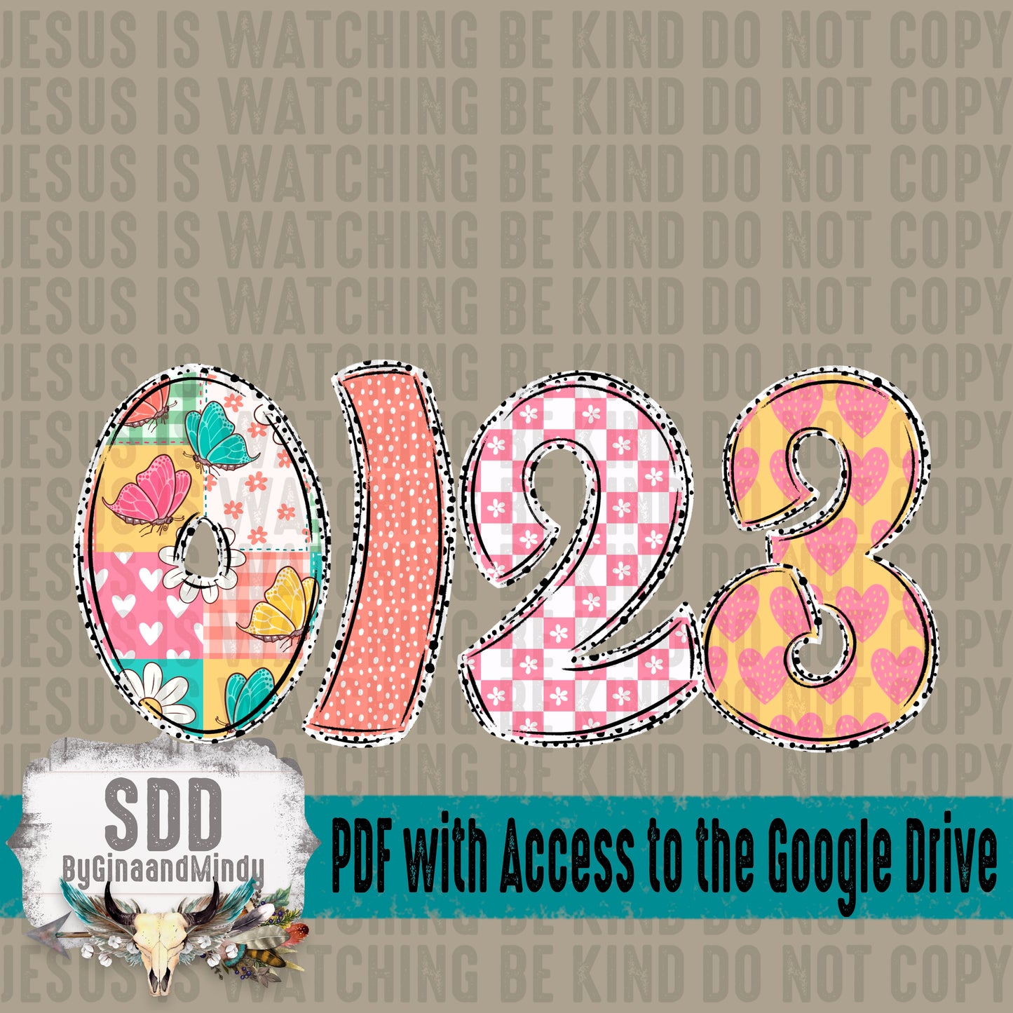 Summer Patches & Doodle Alpha (4 Set Uppercase & Lowercase, 0-9, + Special Characters)