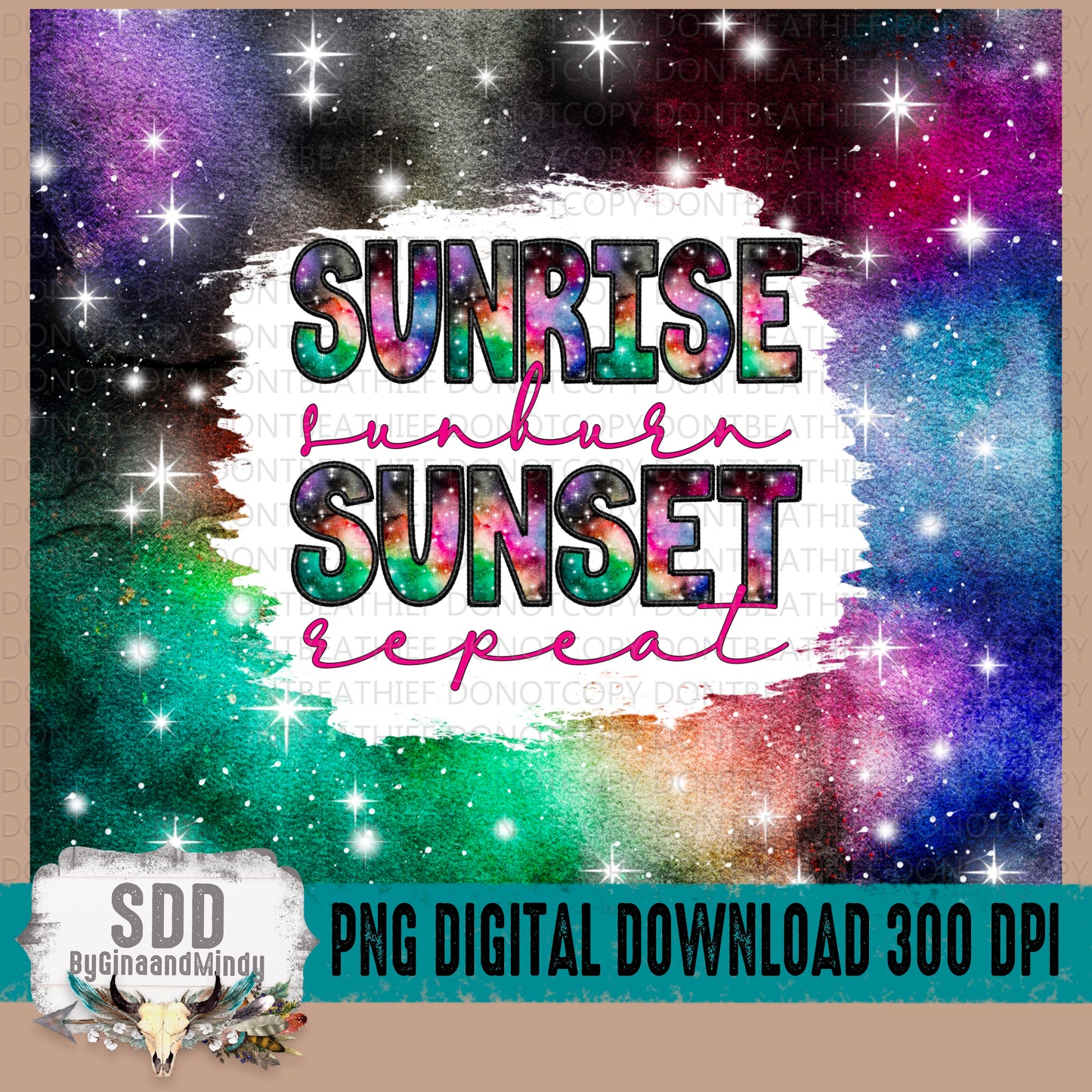 Sunrise Sunburn Sunset Repeat 20 oz Tumbler Wrap