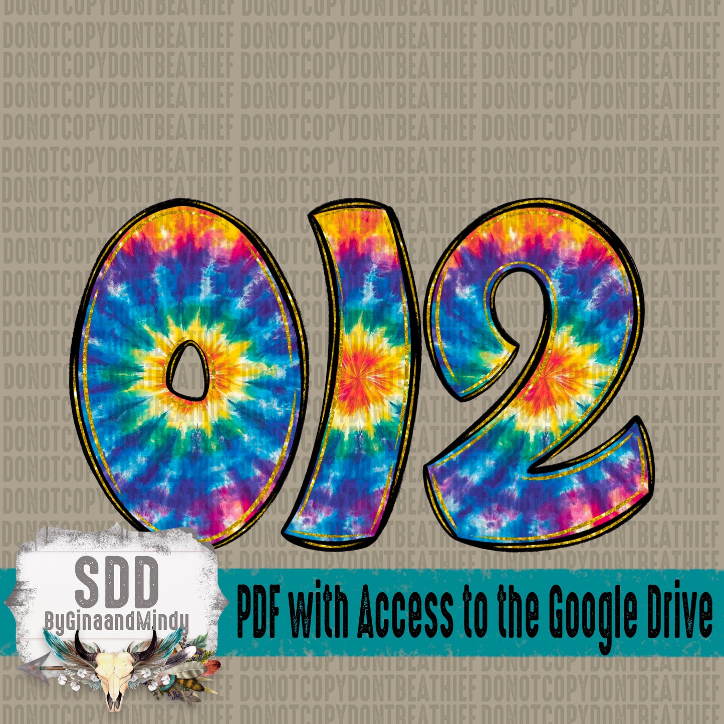 Chunky Tie Dye Doodle Alpha Set (1 Set Uppercase & Lowercase, 0-9, + Special Characters)