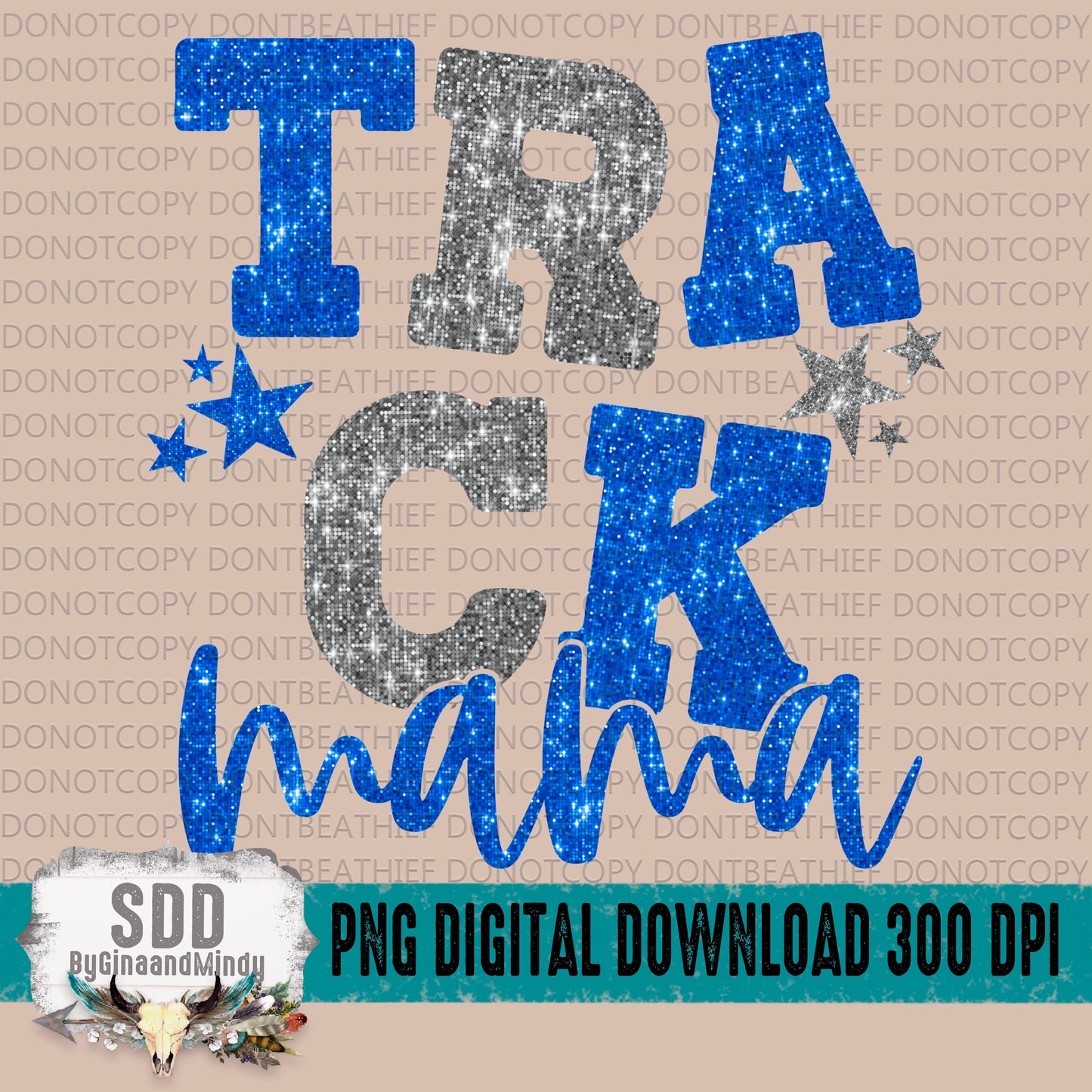 Track Mama Bundle With Stars; Blue & Silver
