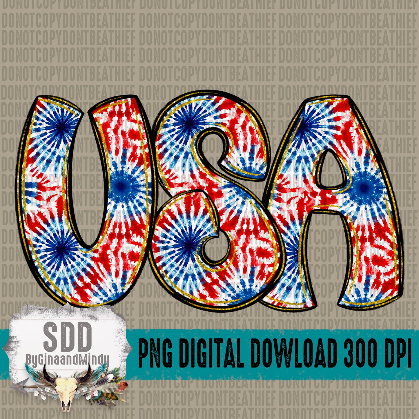 USA Doodle Letters