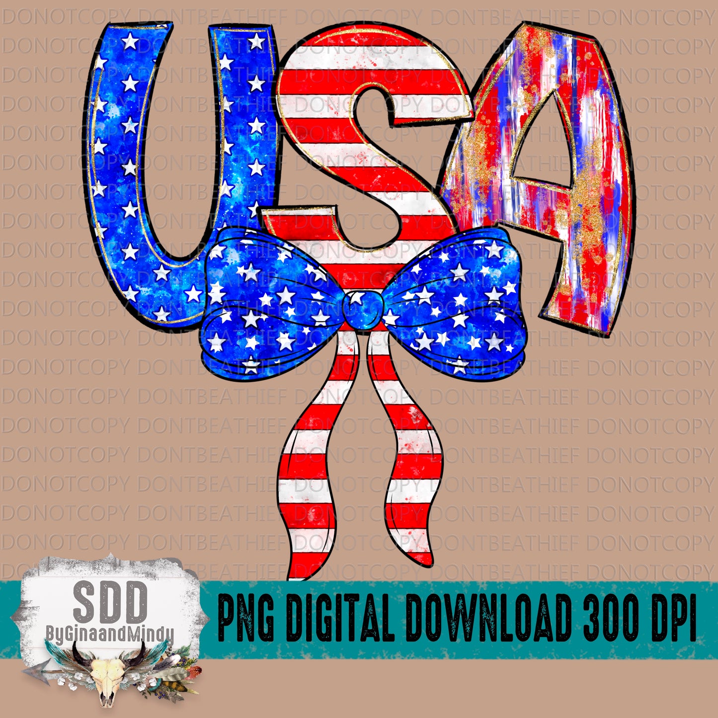 USA Doodle & Bow