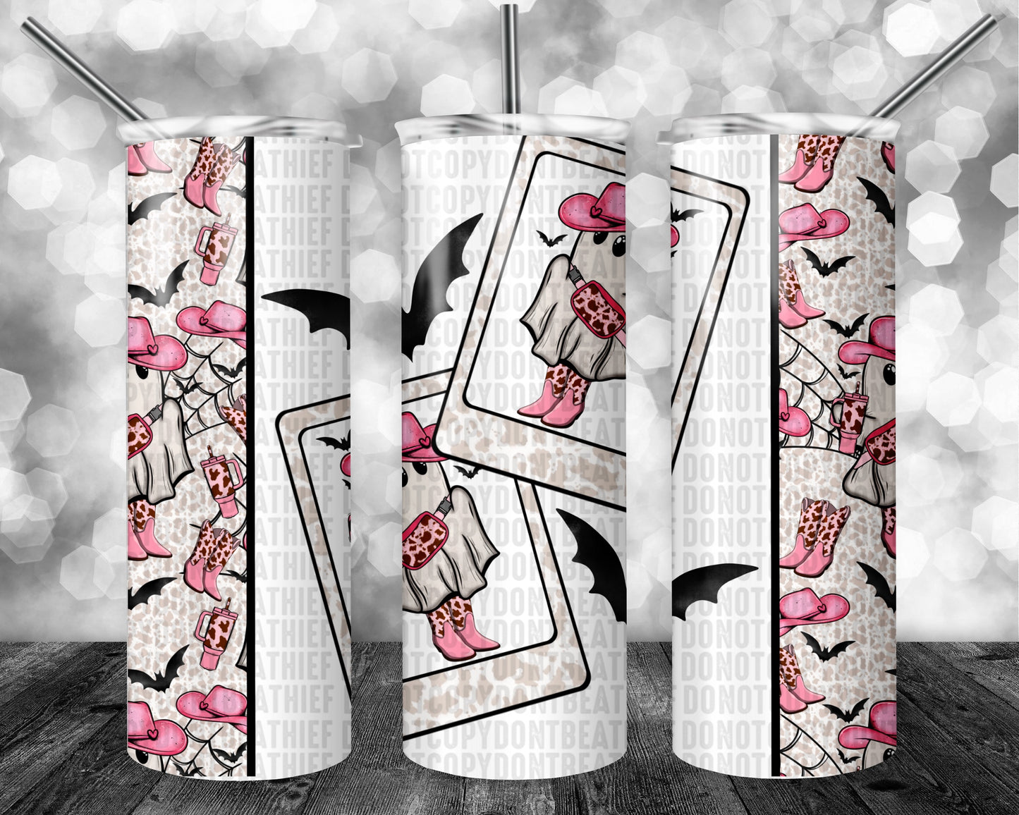 Pink Western Ghostie 20oz Tumbler