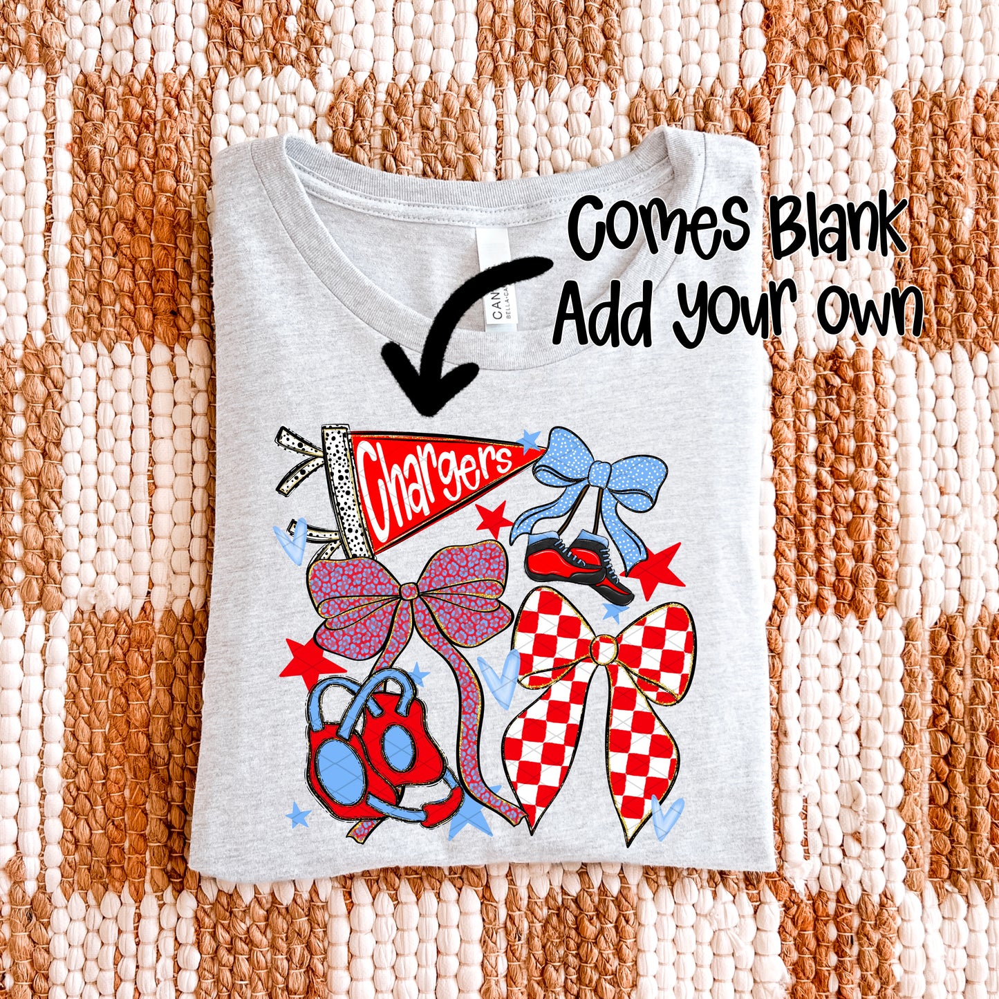 Wrestling Bows Collection; Columbia Blue & Red