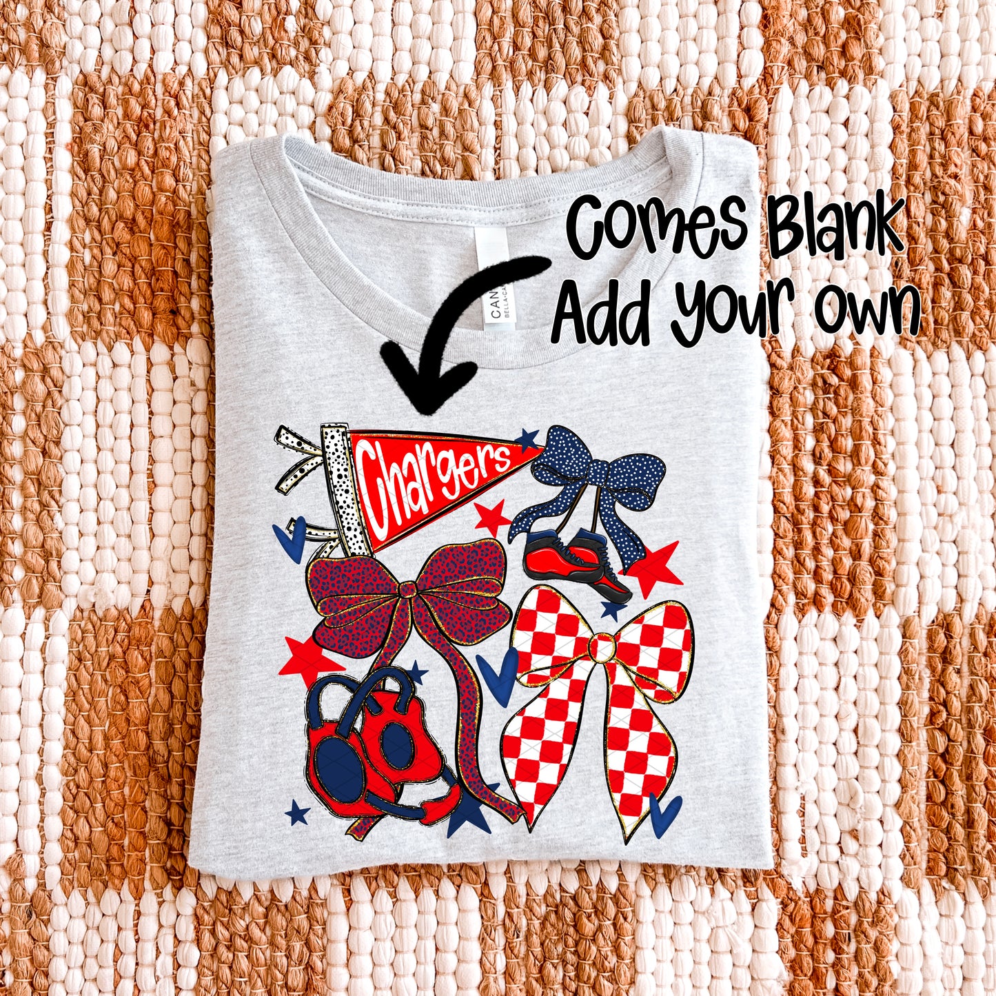 Wrestling Bows Collection; Navy Blue & Red