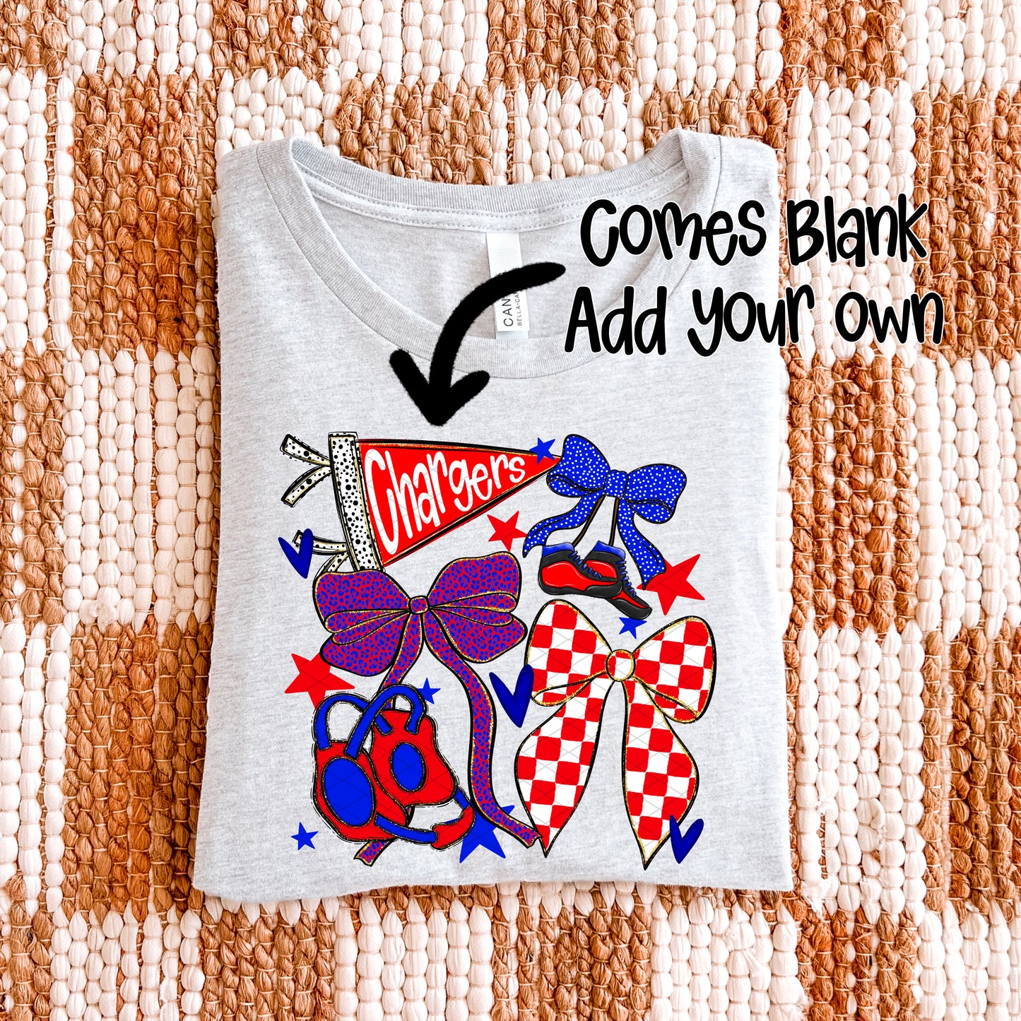 Wrestling Bows Collection; Red & Royal Blue