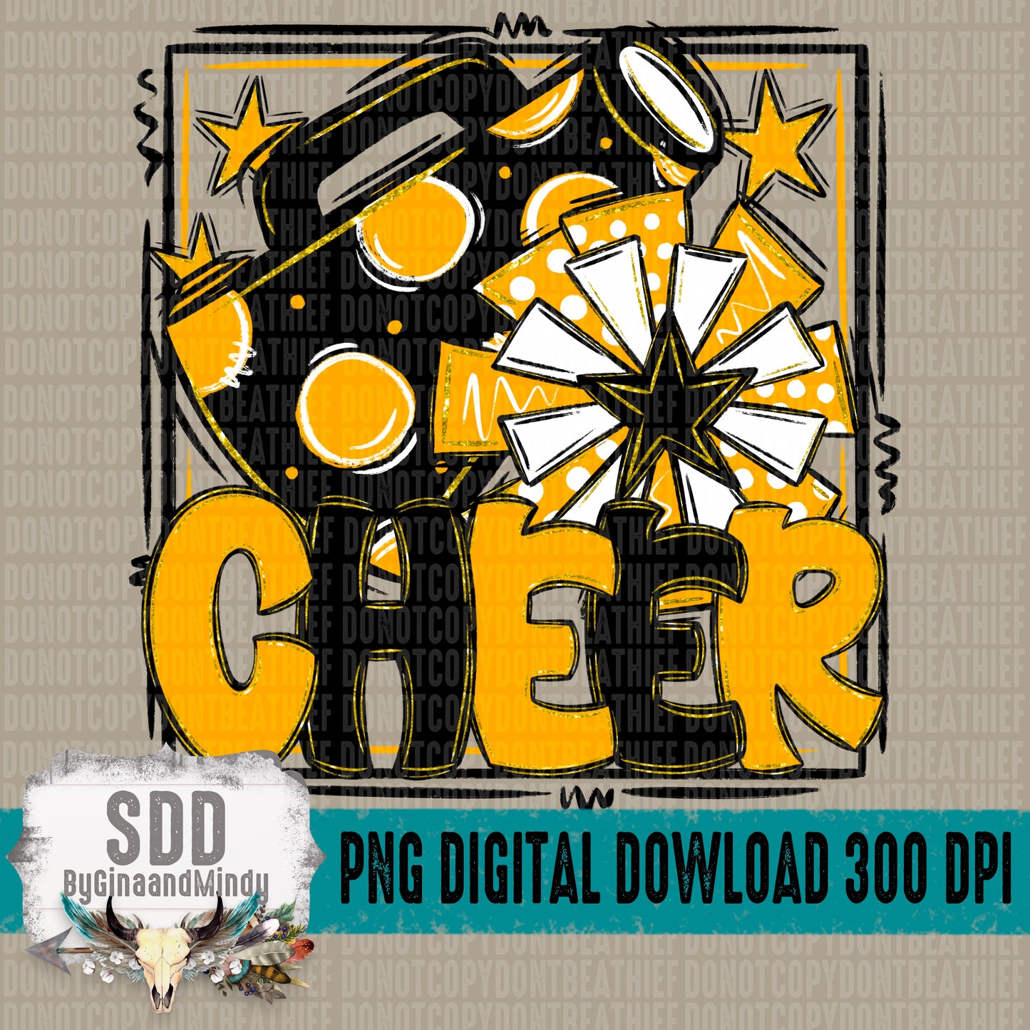 Cheer Bundle; Yellow Gold & Black