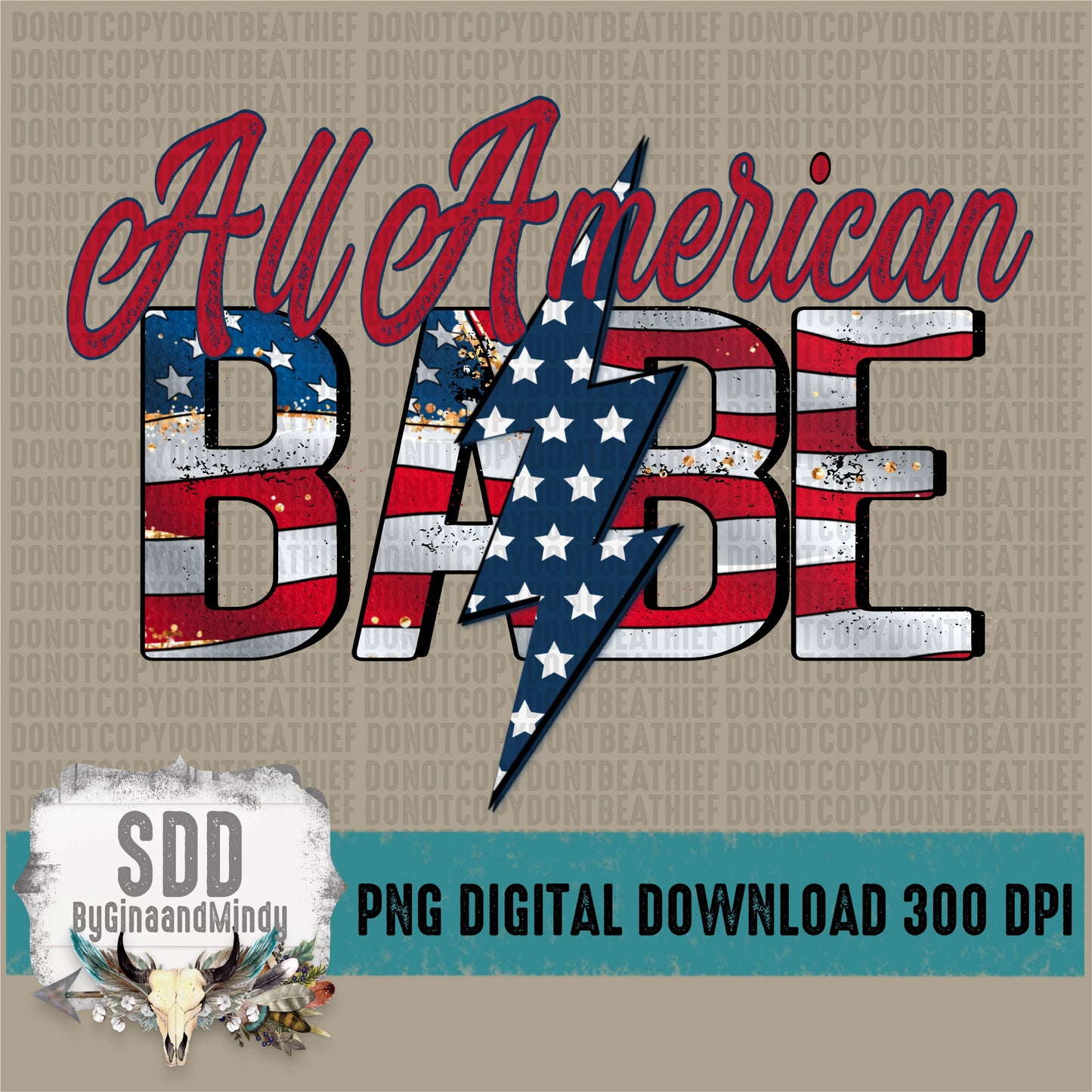 All American Babe Lighting Bolt