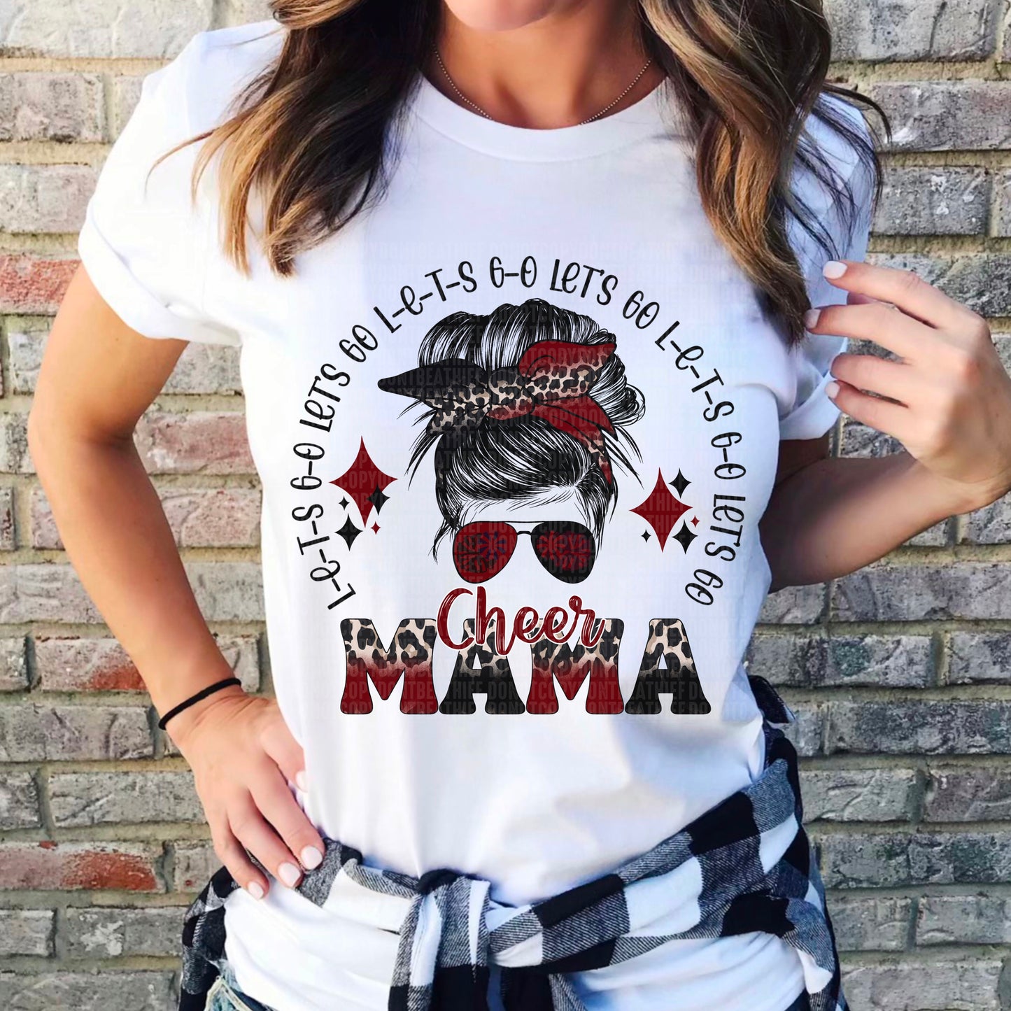 Cheer Mama Messy Bun Black/Maroon