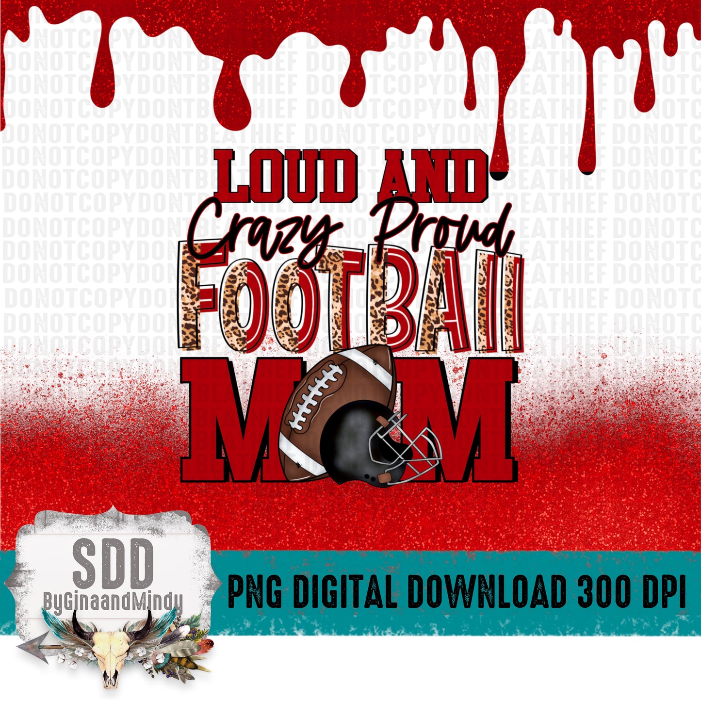 Crazy Proud Football Mom Red|Black Skinny Tumbler 20 oz