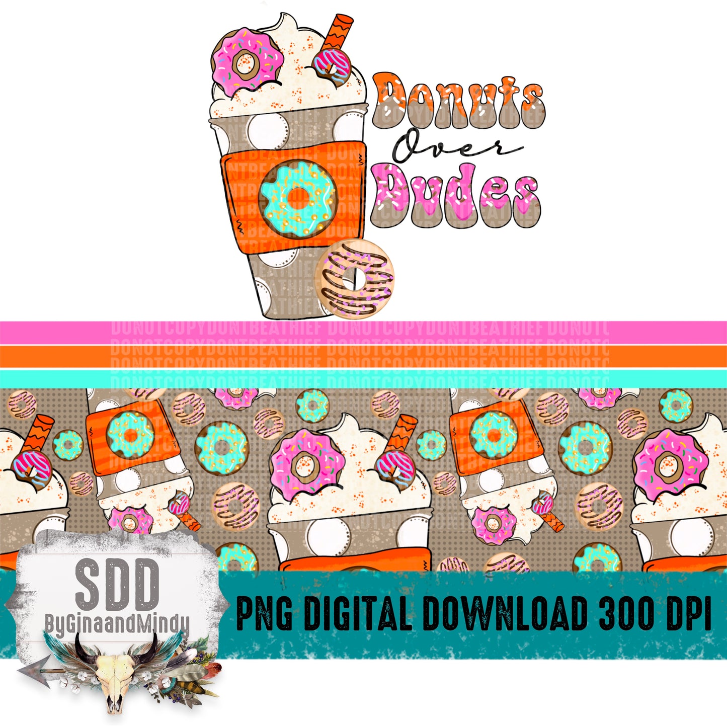 Donuts Over Dudes 20oz Tumbler Wrap