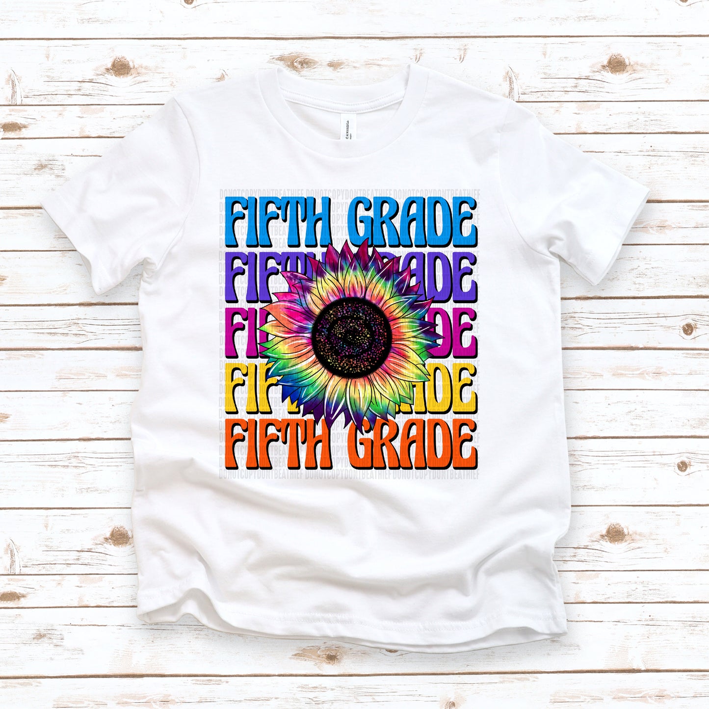 Fifth Grade Tie-Dye Sunflower