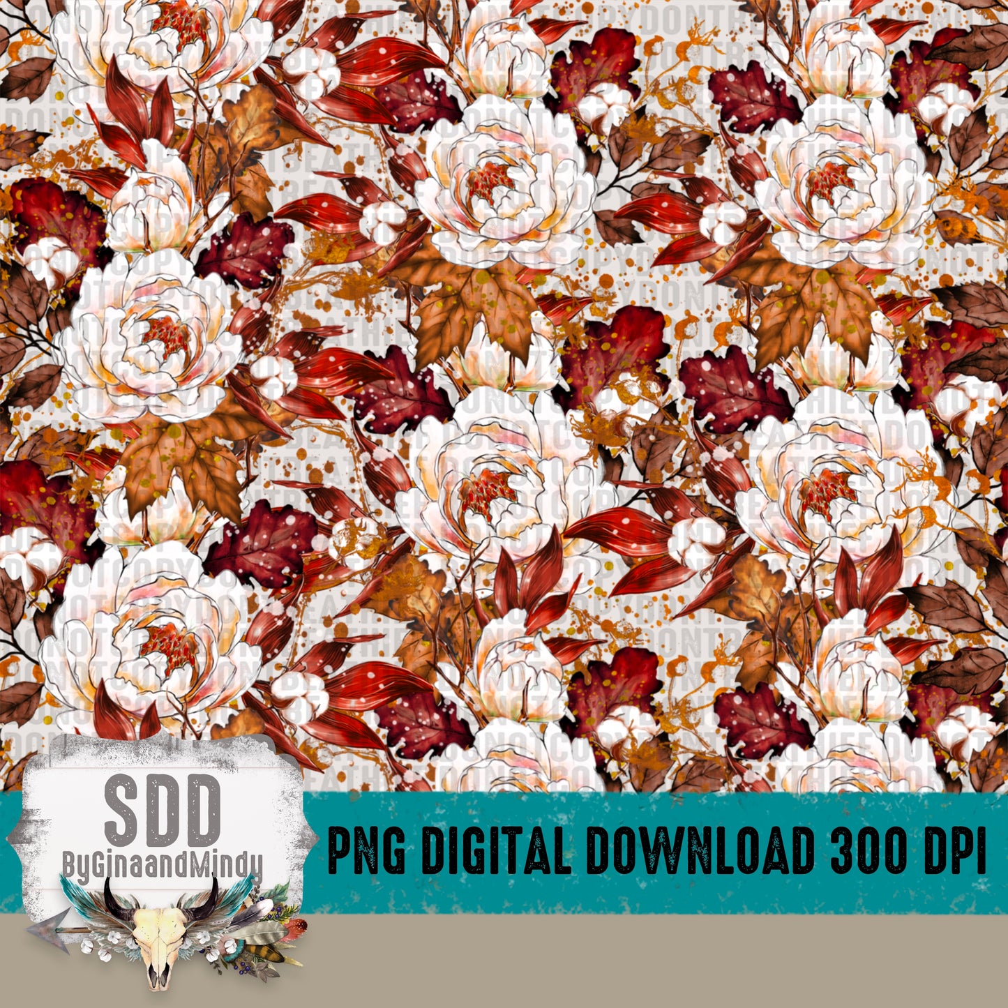 Fall Florals 20 oz Tumbler Wrap