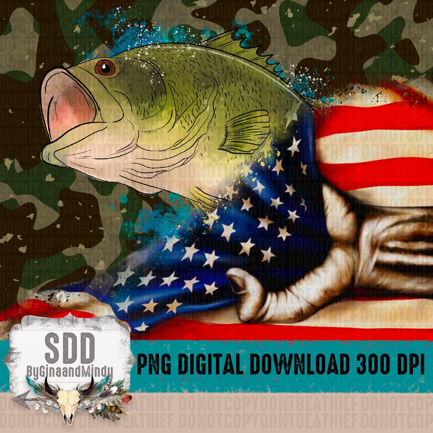 Fishin Flag Camo Tumbler