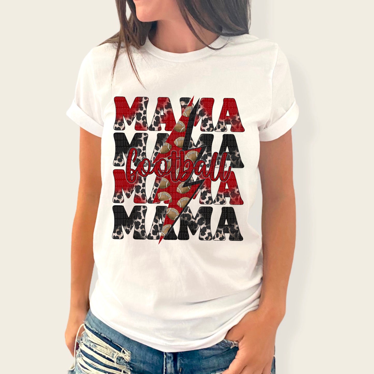 Football Mama Red/Black