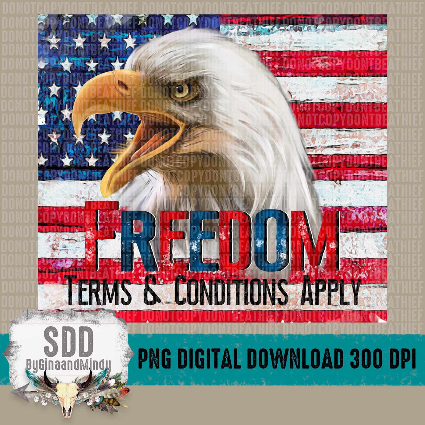 Freedom Skinny Tumbler Wrap