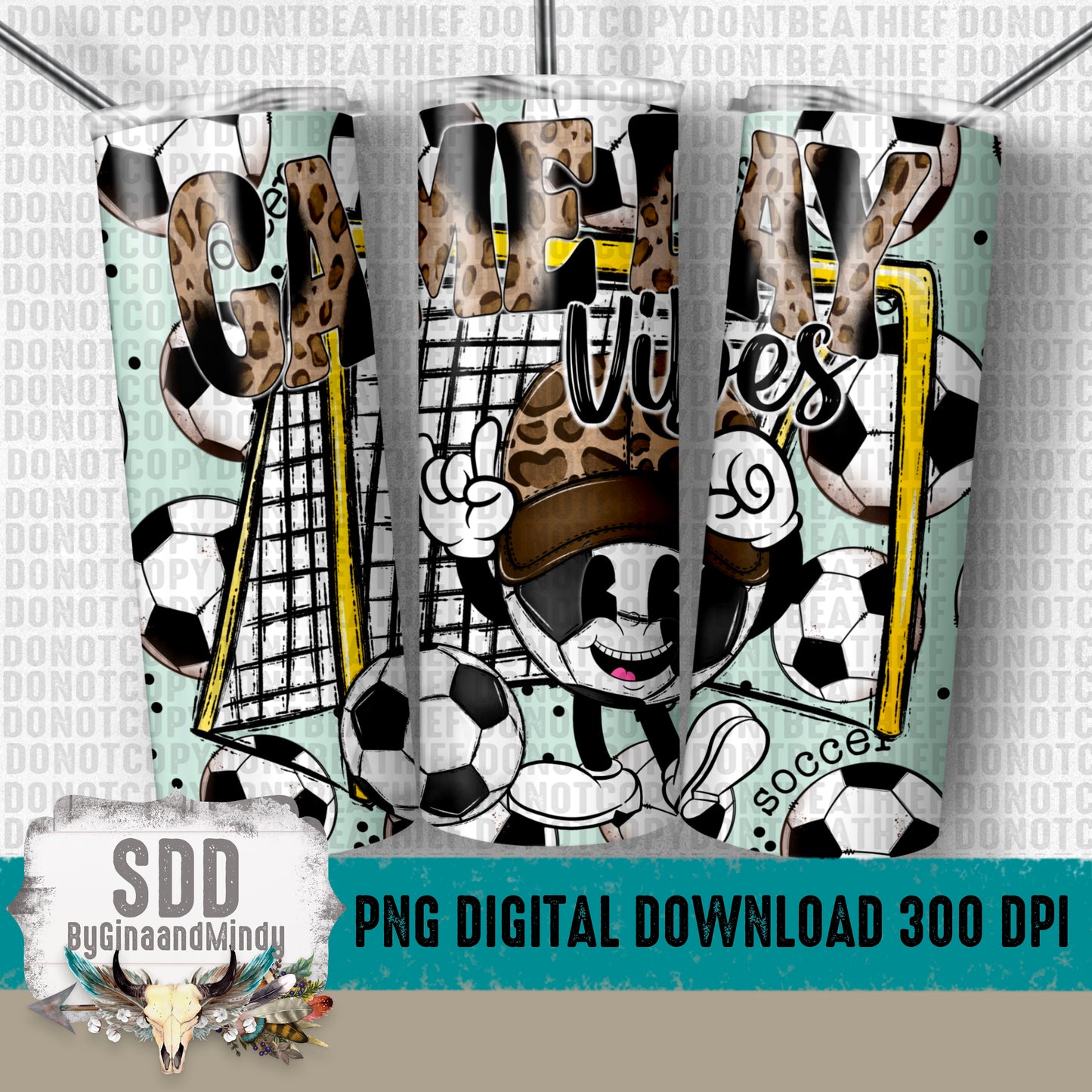 Game Day Vibes (Soccer) Digital 20 oz Tumbler