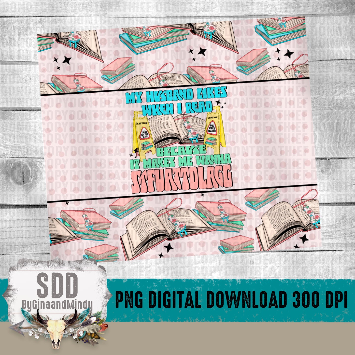 My Husband Likes It When I Read Digital 20 oz Tumbler