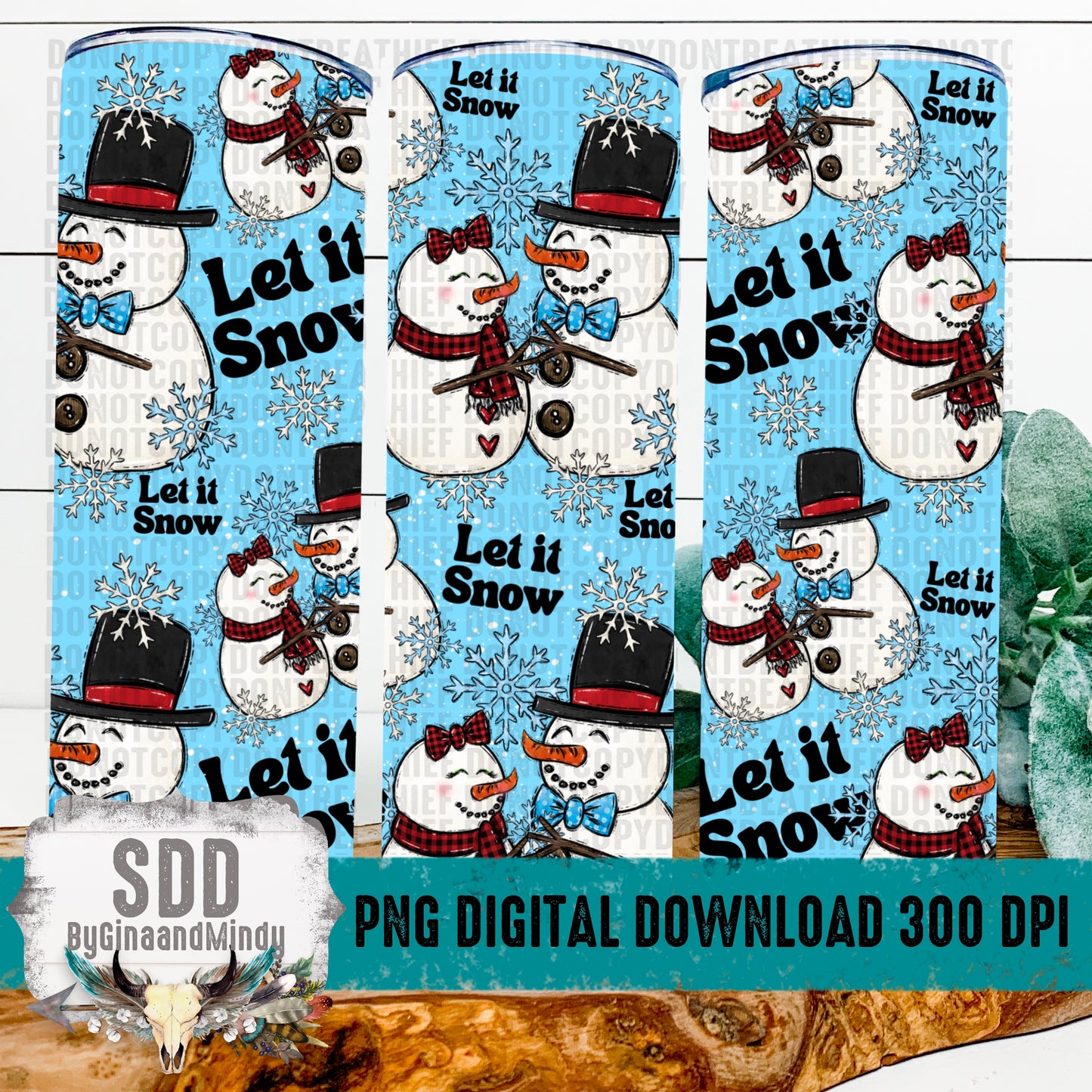 Let it Snow Seamless and Tumbler Bundle