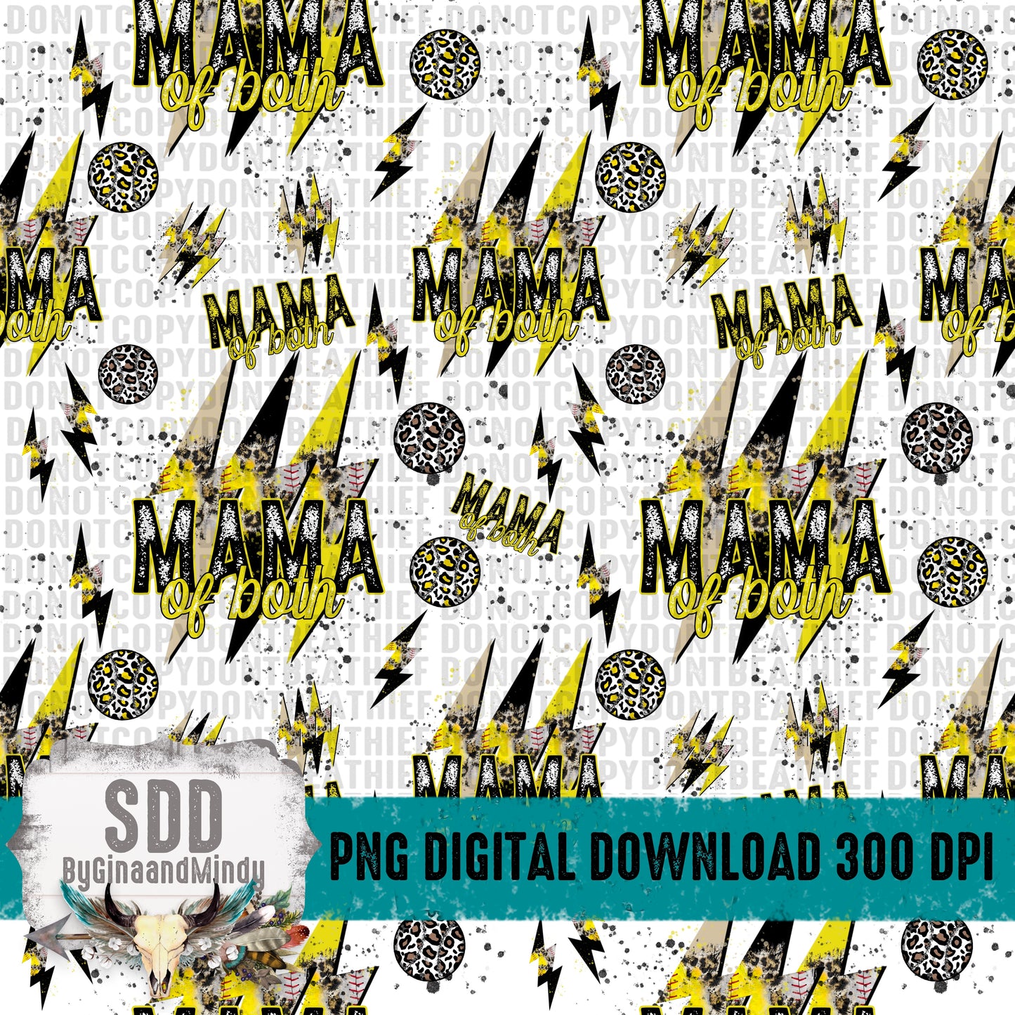 Mama of Both Seamless Pattern