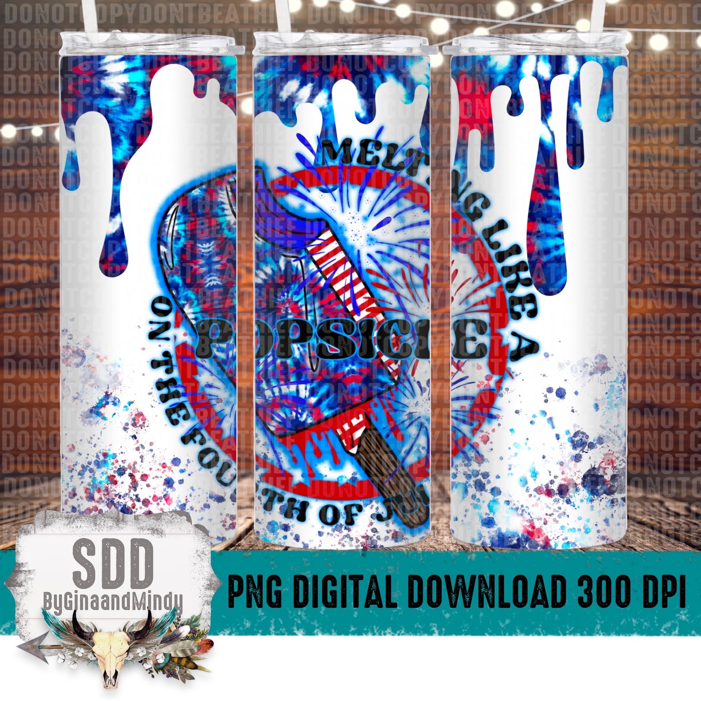 Melting Popsicle Skinny Tumbler Wrap