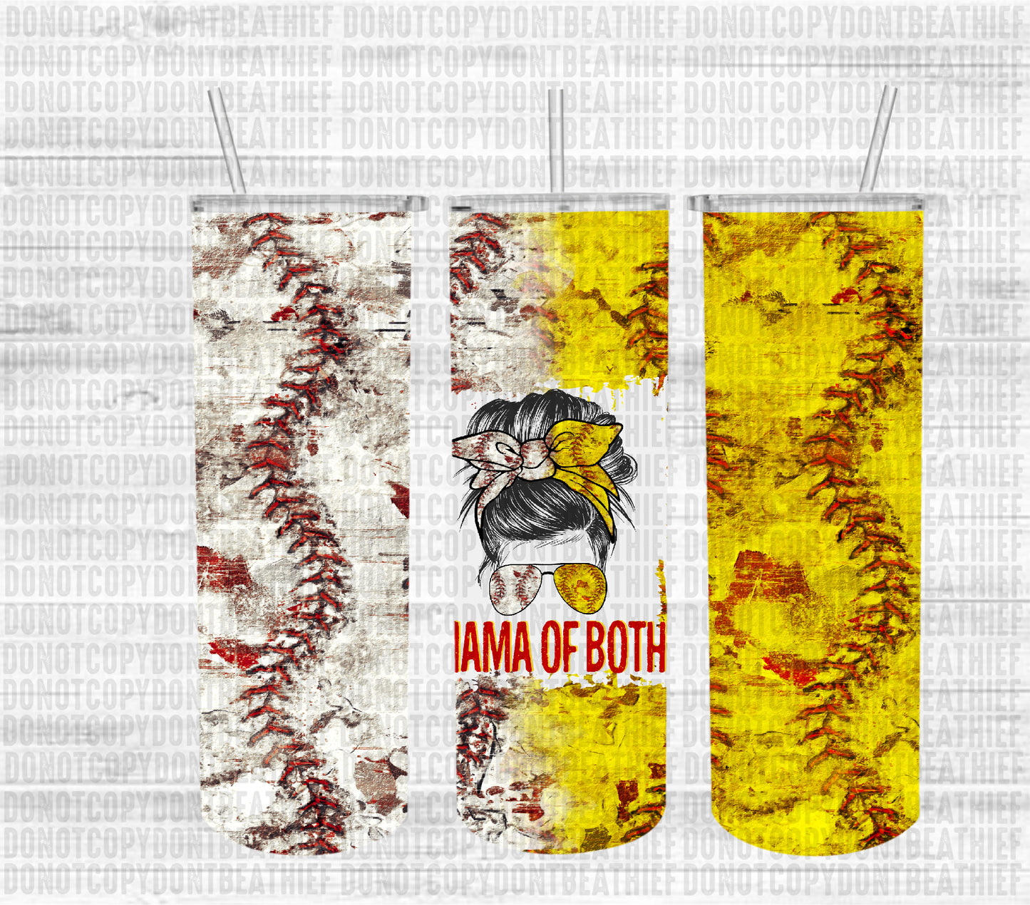 Mama of Both Skinny Tumbler Wrap