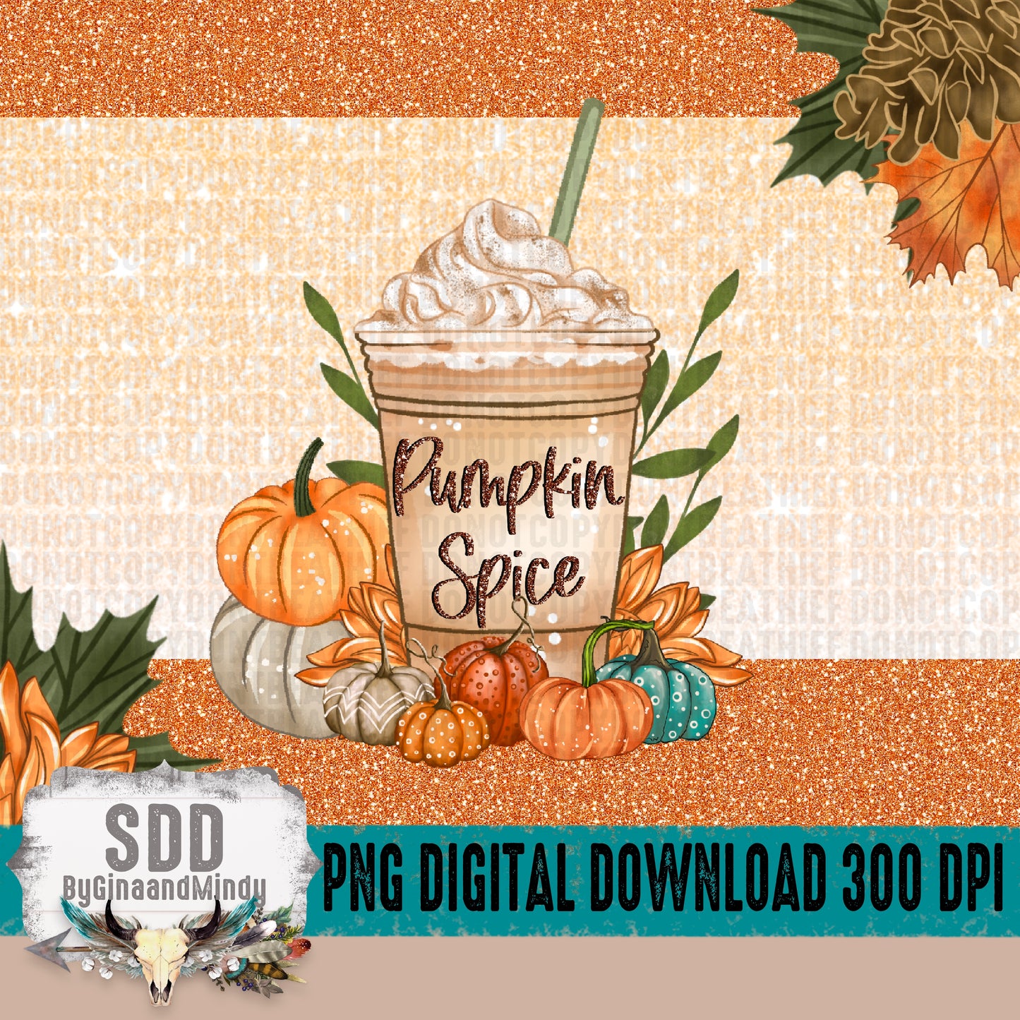 Pumpkin Spice 20 oz Tumbler Wrap