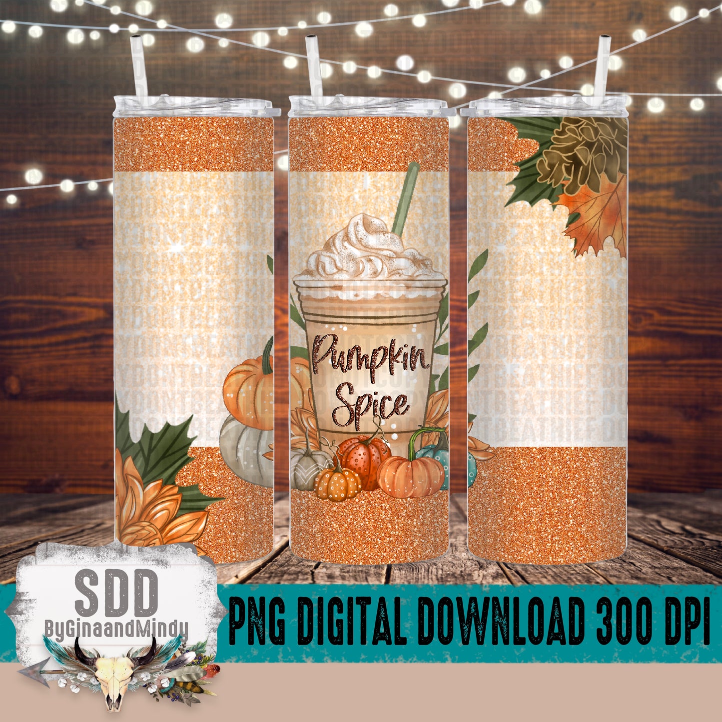 Pumpkin Spice 20 oz Tumbler Wrap