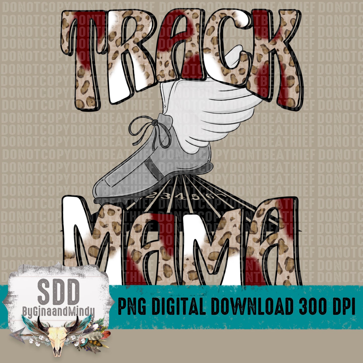 Track Mama Maroon/White