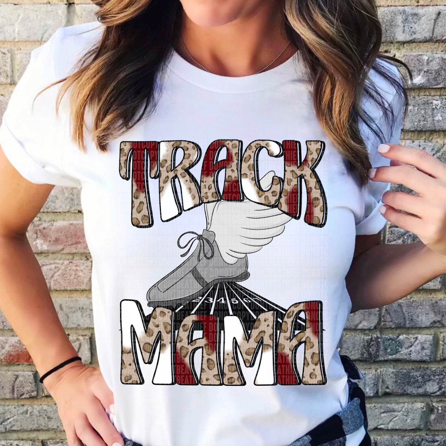 Track Mama Maroon/White