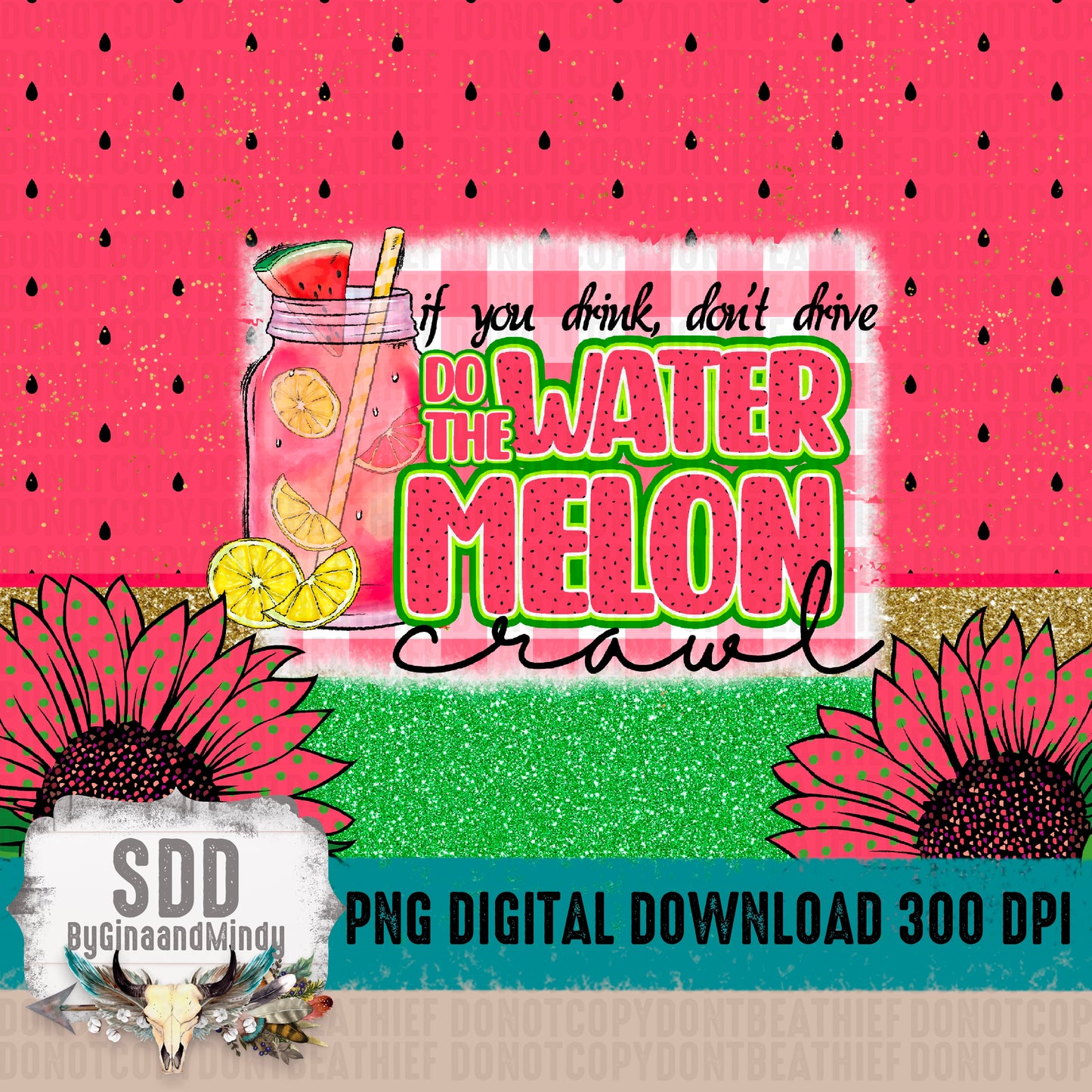 Watermelon Crawl 20 oz Tumbler Wrap