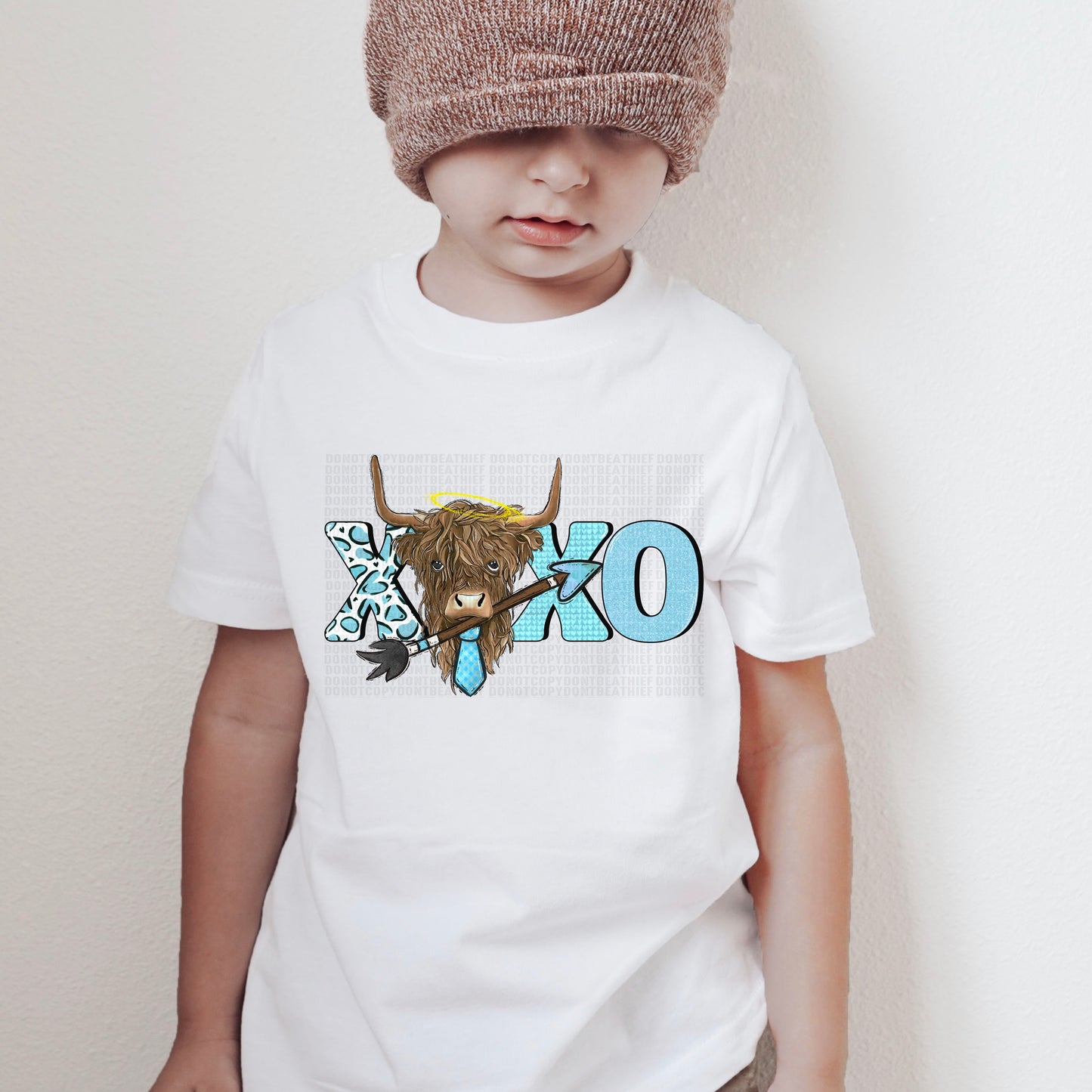 XOXO Highland Cow Blue
